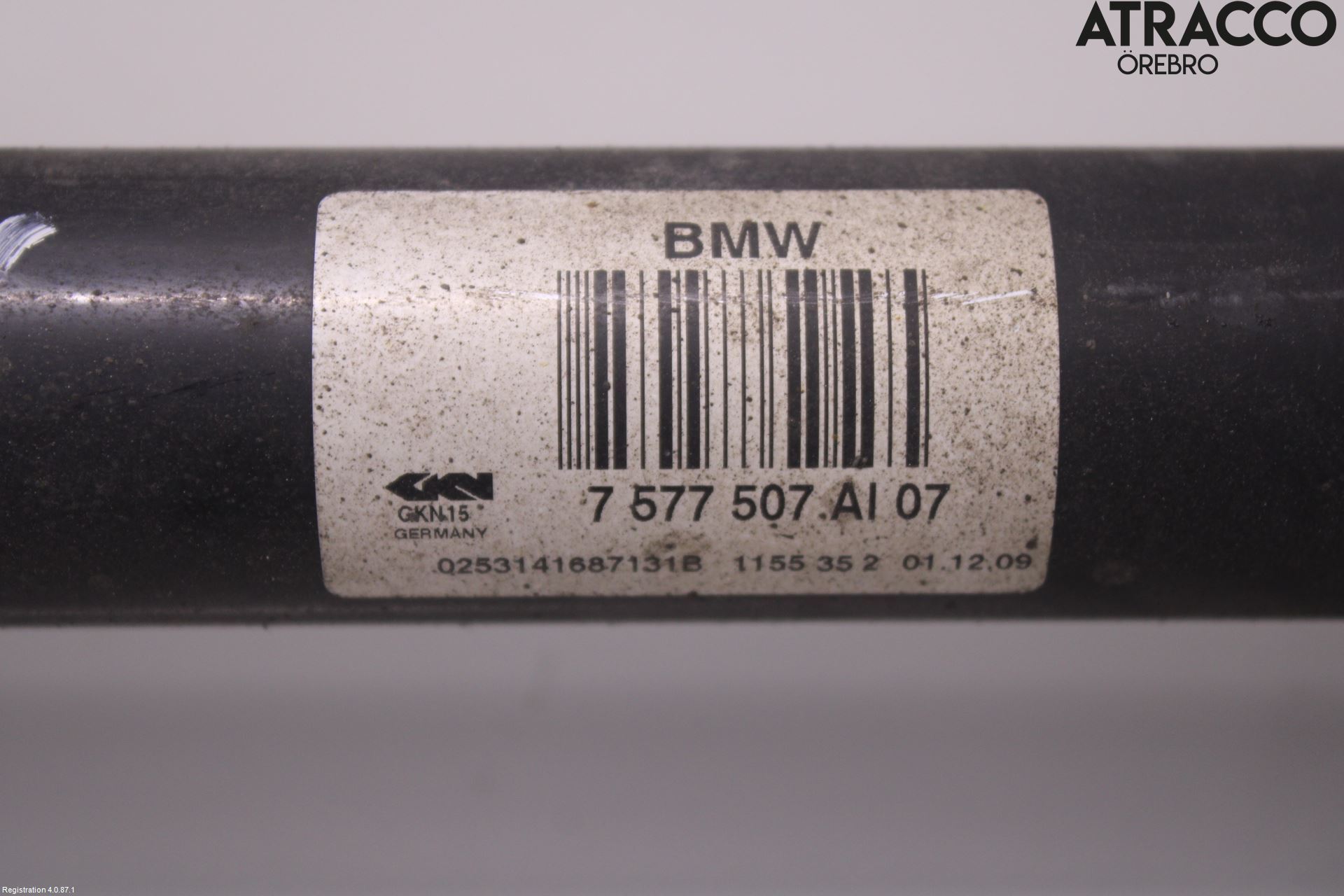 BMW 5 GT F07 09-17 Drivaxel Bak Vänster