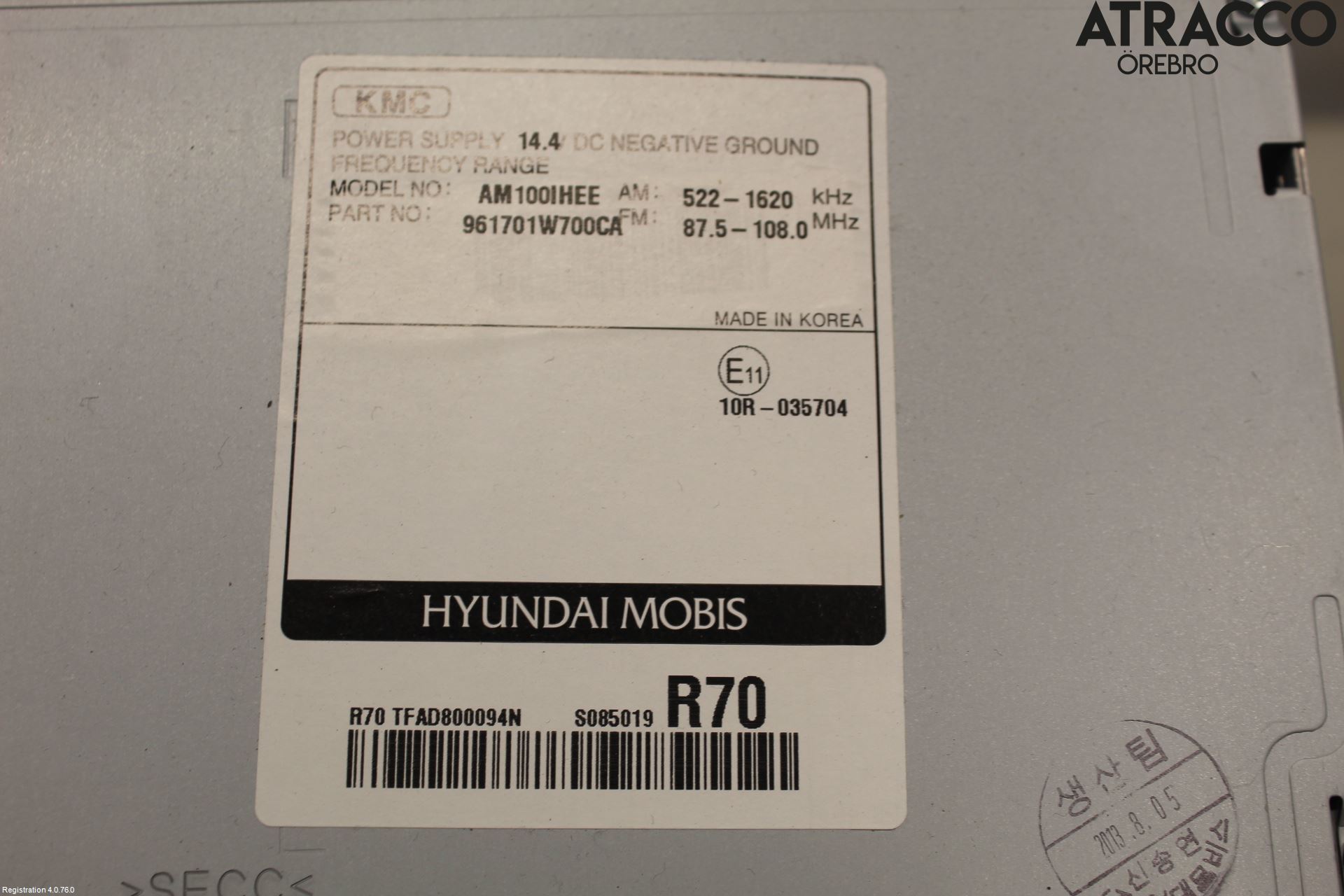 Kia RIO 12-16 Cd Radio - Multimediapanel