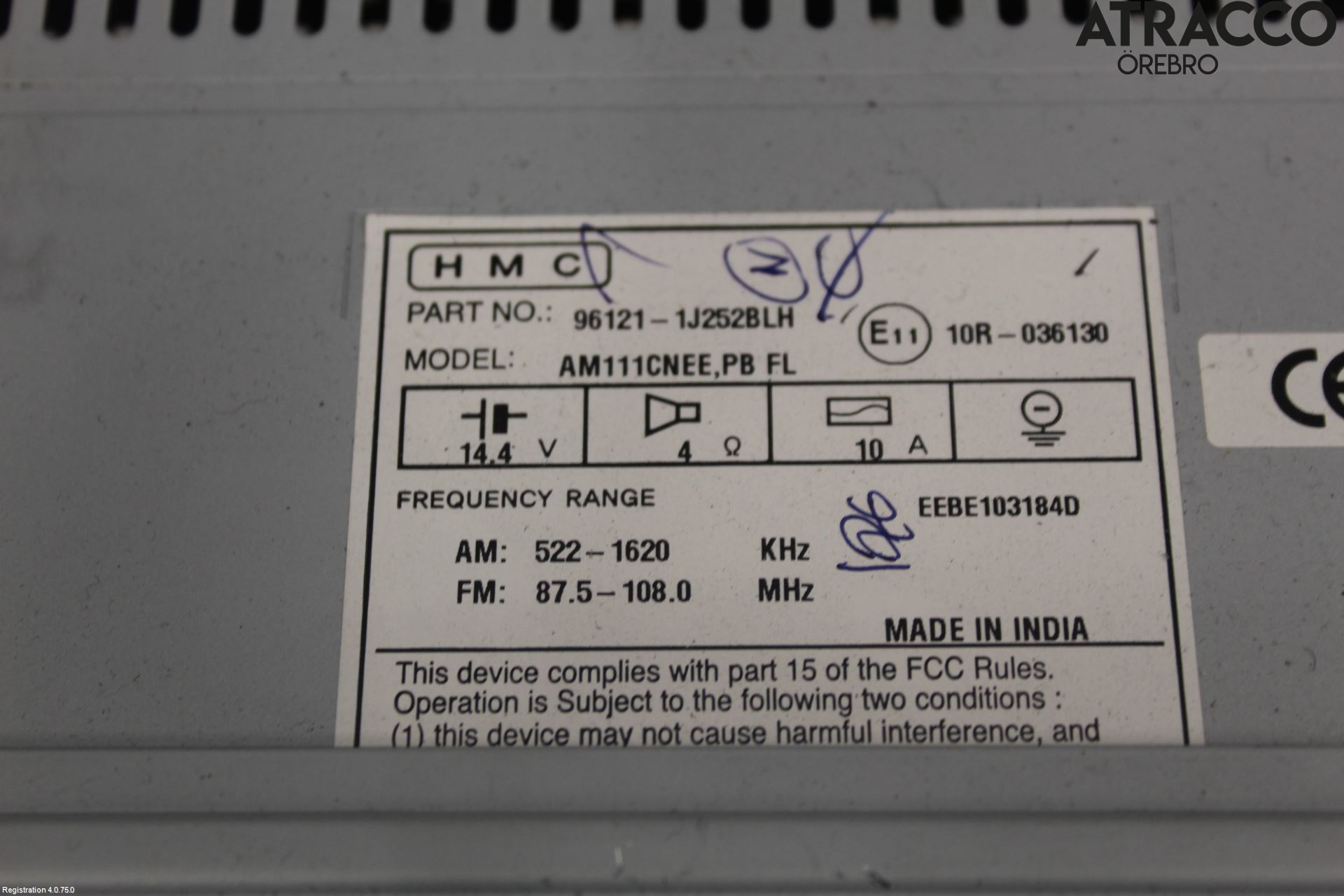 Hyundai i20 PB 09-14 Cd Radio - Multimediapanel
