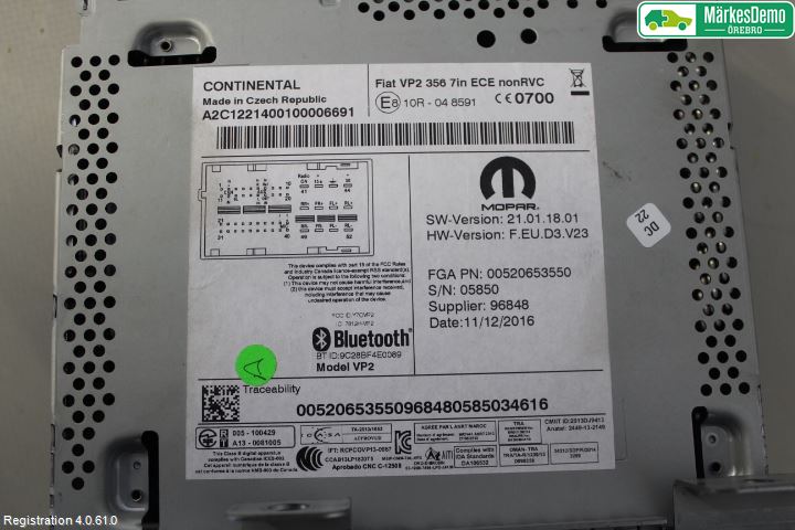 Fiat TIPO/CROSS 16- Radio