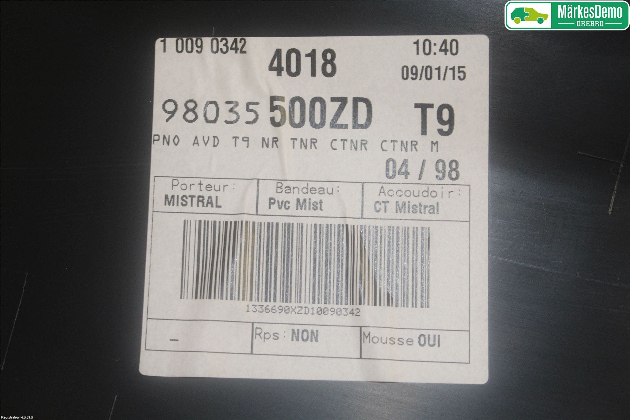 Peugeot 308 14-21 Dörrklädsel Hö