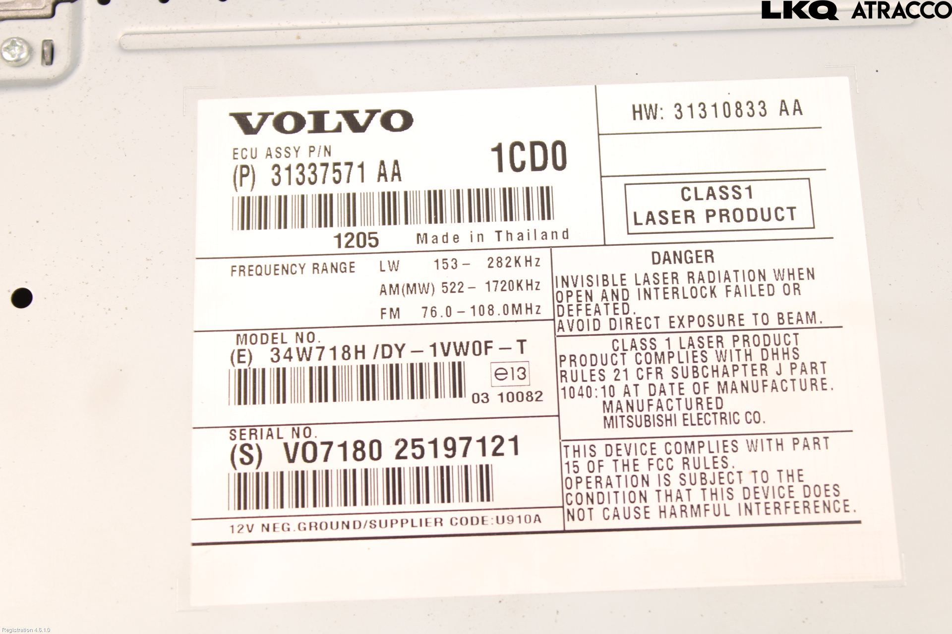 Volvo V40 12-19 Styrenhet Multimedia