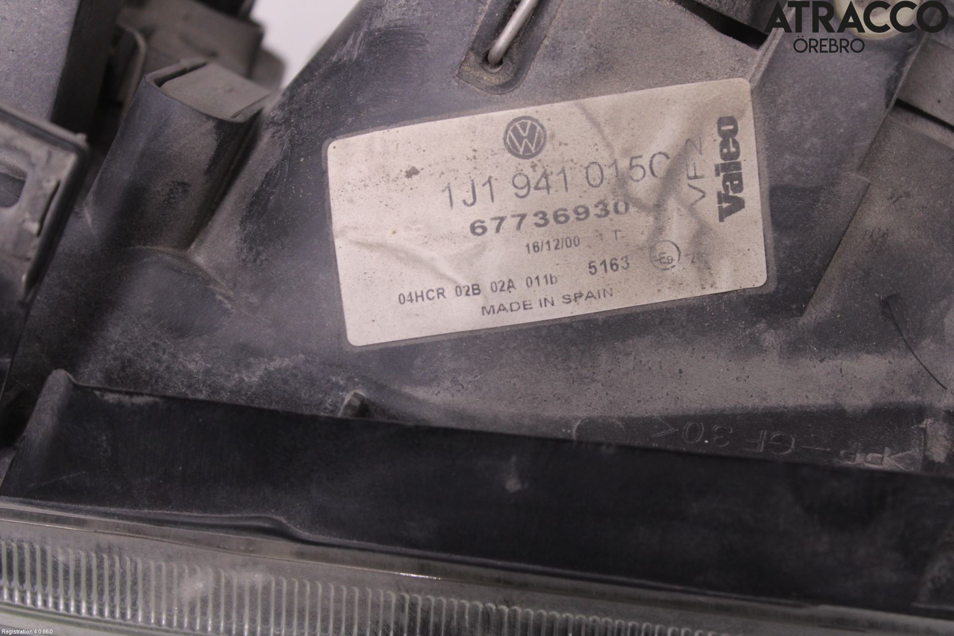 Volkswagen VW GOLF IV 98-06 Strålkastare Vänster