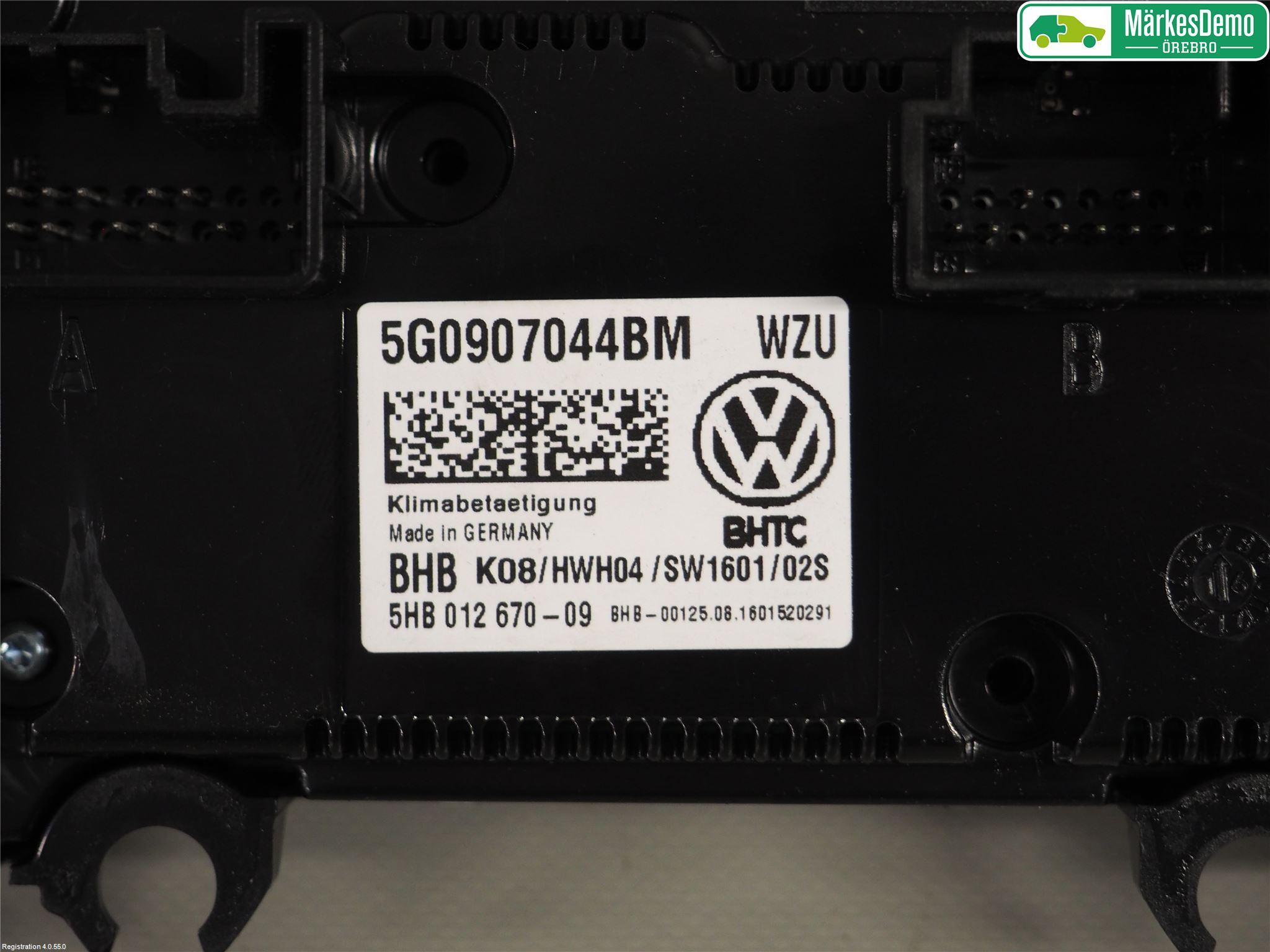 Volkswagen VW GOLF / E-GOLF VII 13-20 Ac Styrenhet Ac Manöveren