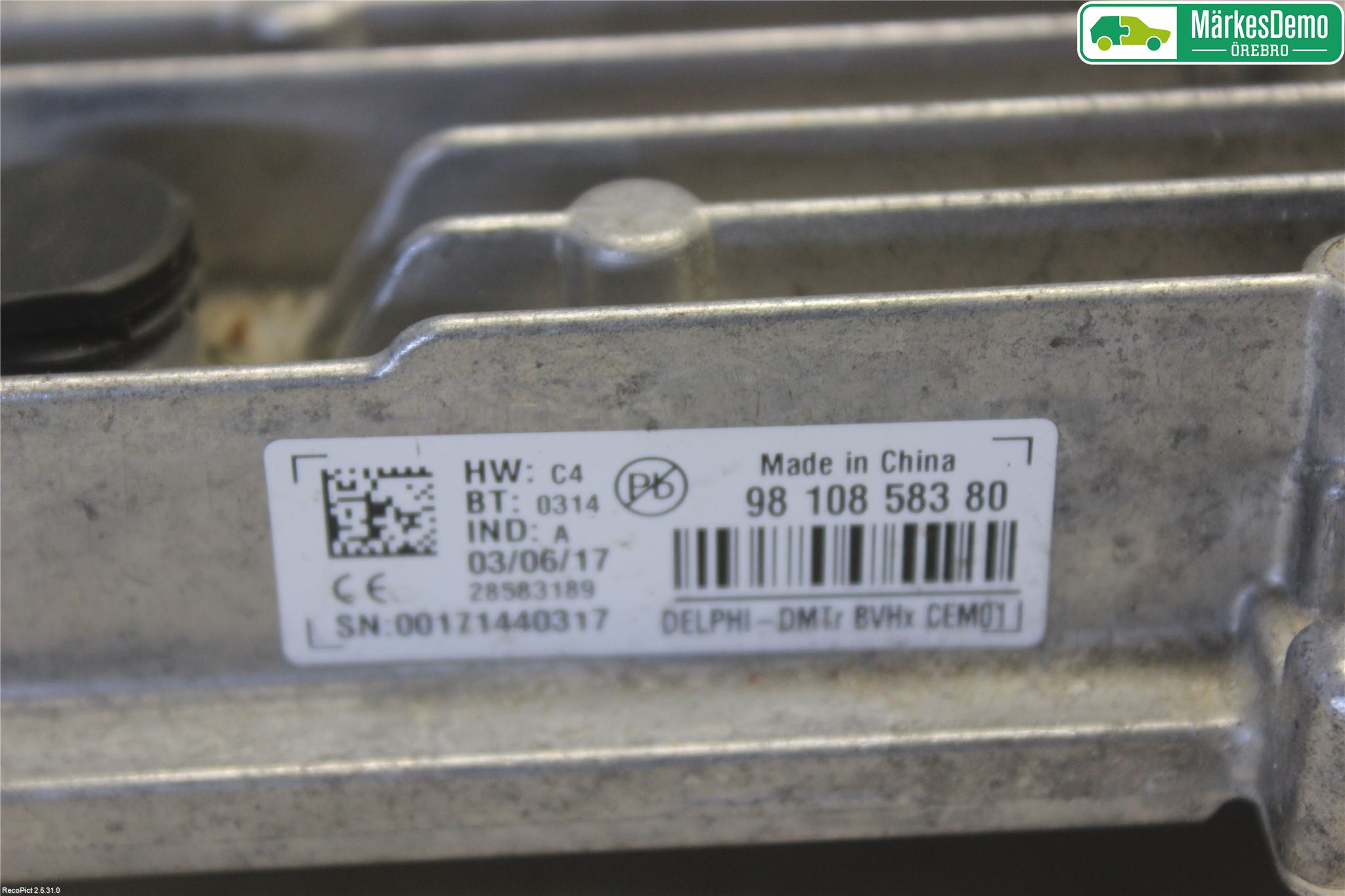 Citroen BERLINGO 08-18 Styrenhet Övrigt