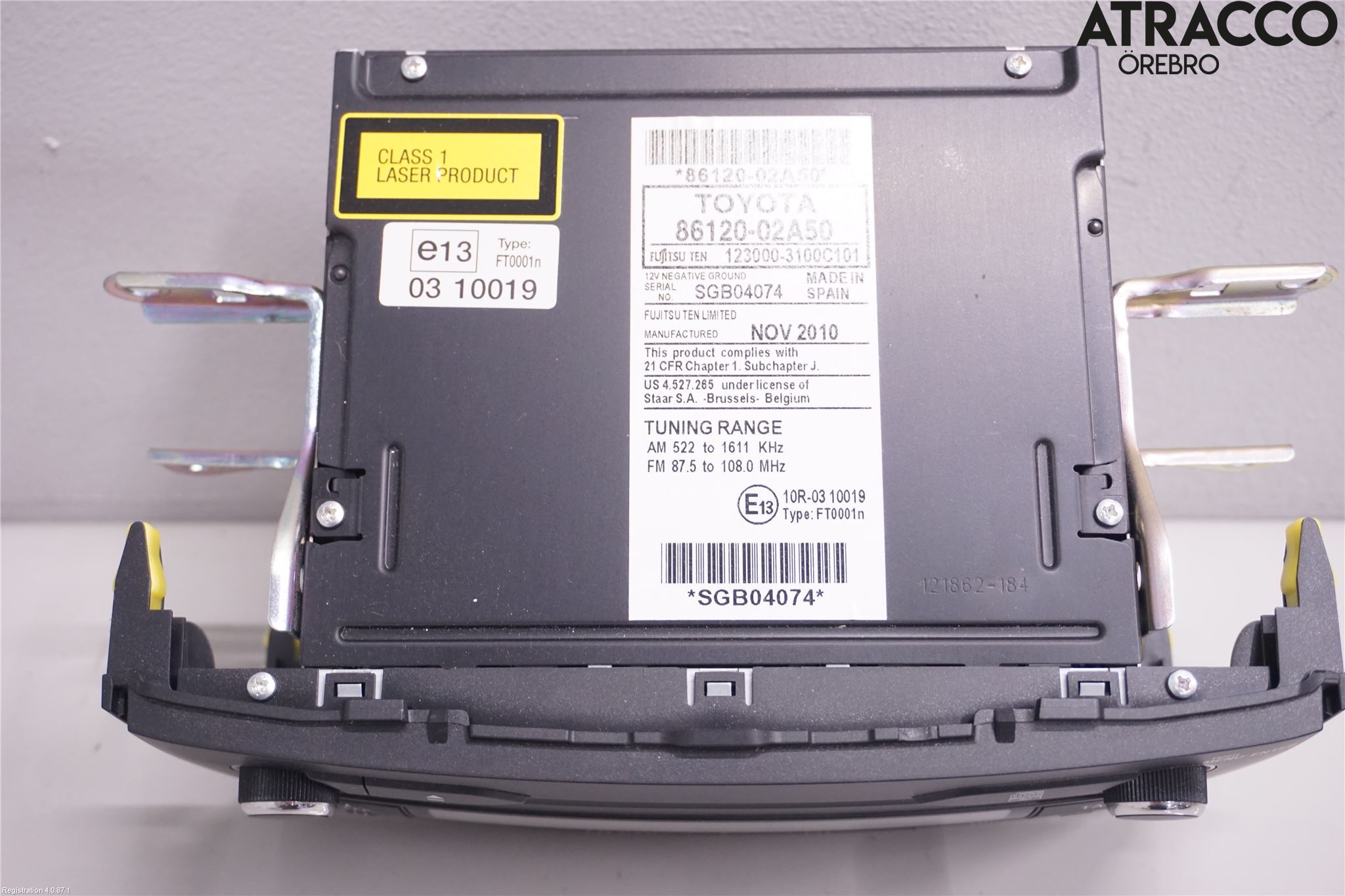 Toyota AURIS 10-12 Cd Radio - Multimediapanel