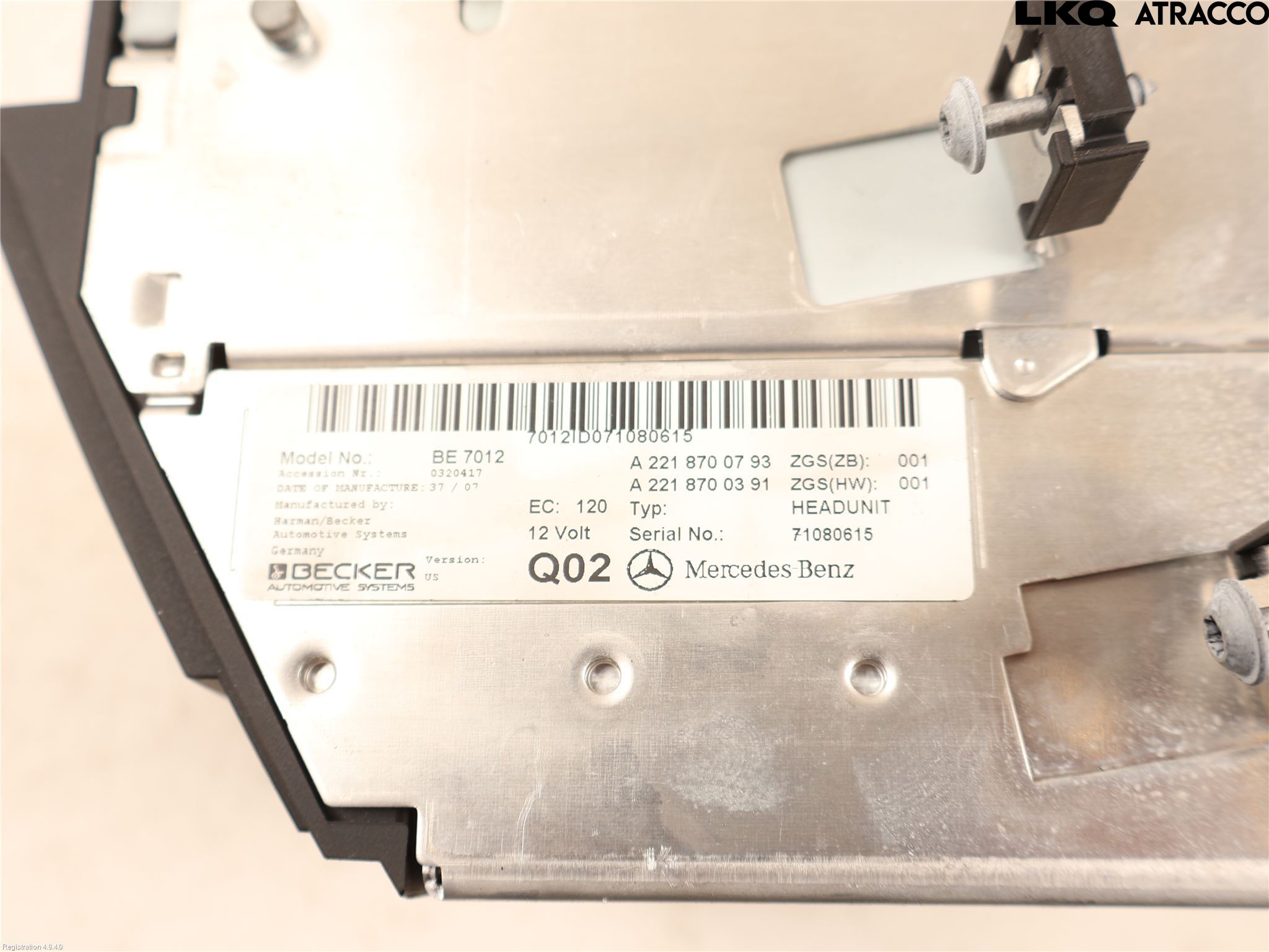 Mercedes-Benz MB S-KLASS (W221) 05-13 Cd Radio - Multimediapanel
