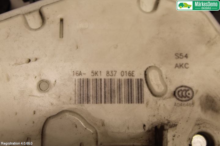 Volkswagen VW POLO 10-17 Låskista-Dörrlås