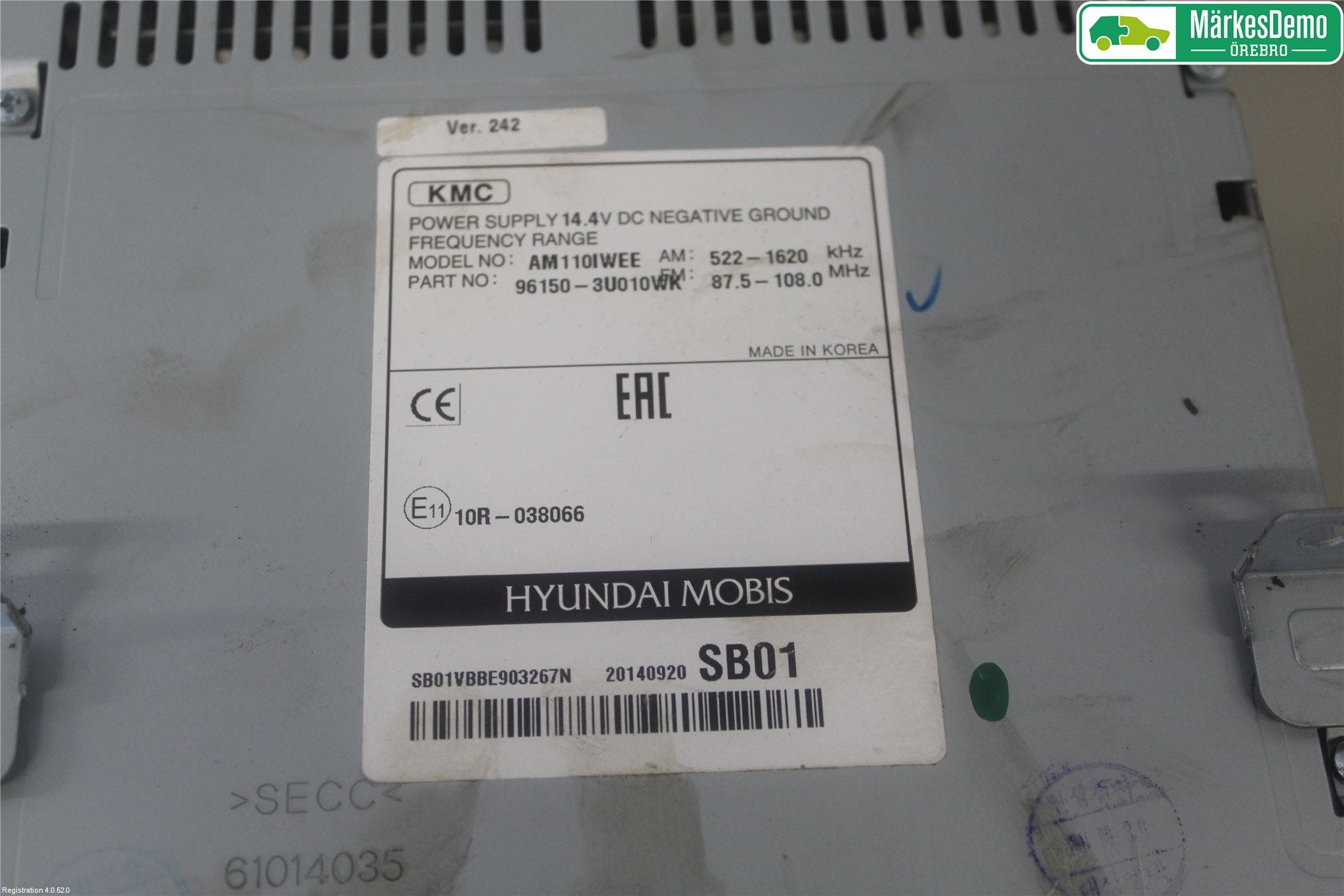 Kia SPORTAGE (SL) 11-15 Cd Radio - Multimediapanel