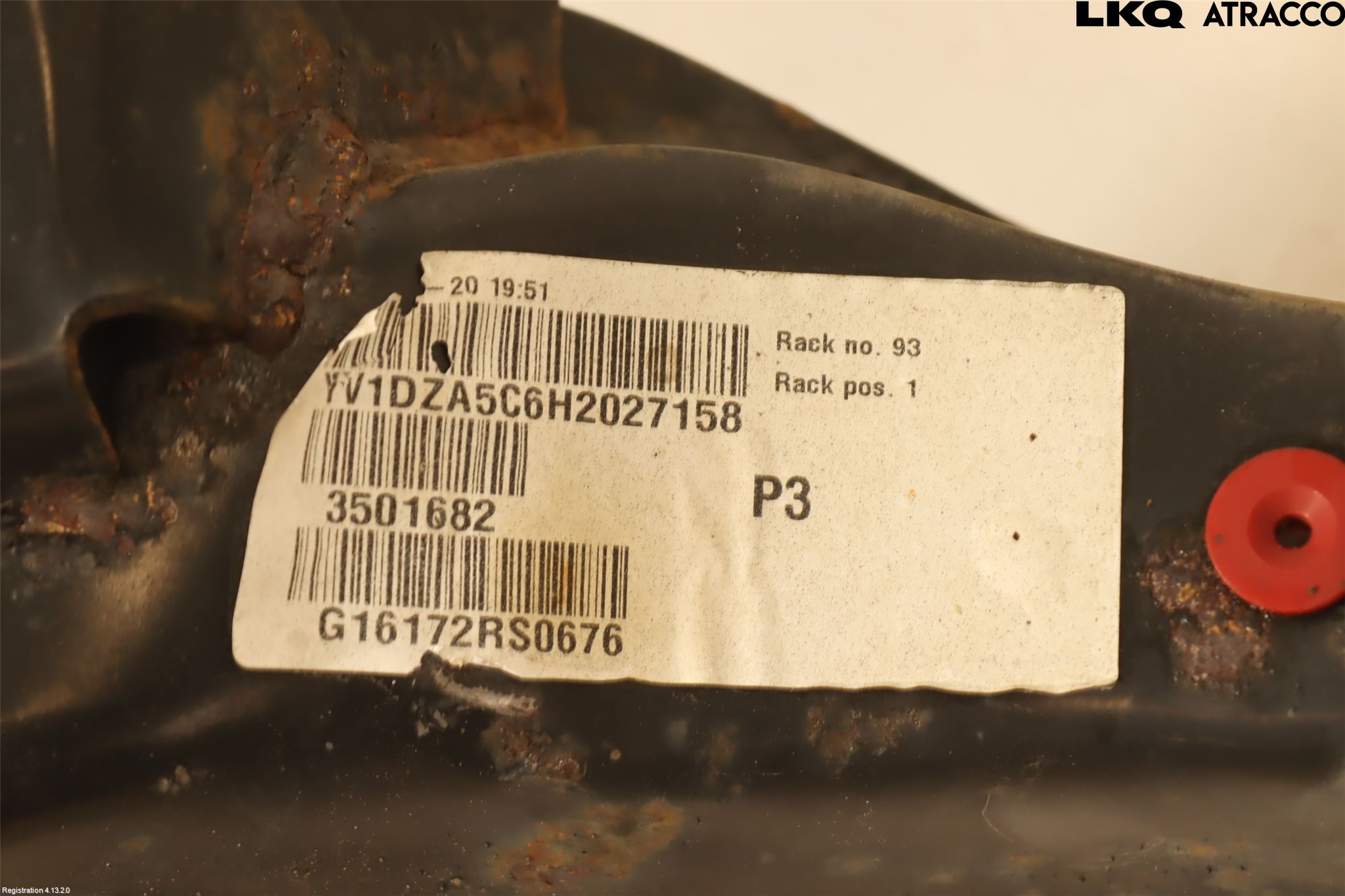 Volvo XC60 14-17 Bakaxelbalk