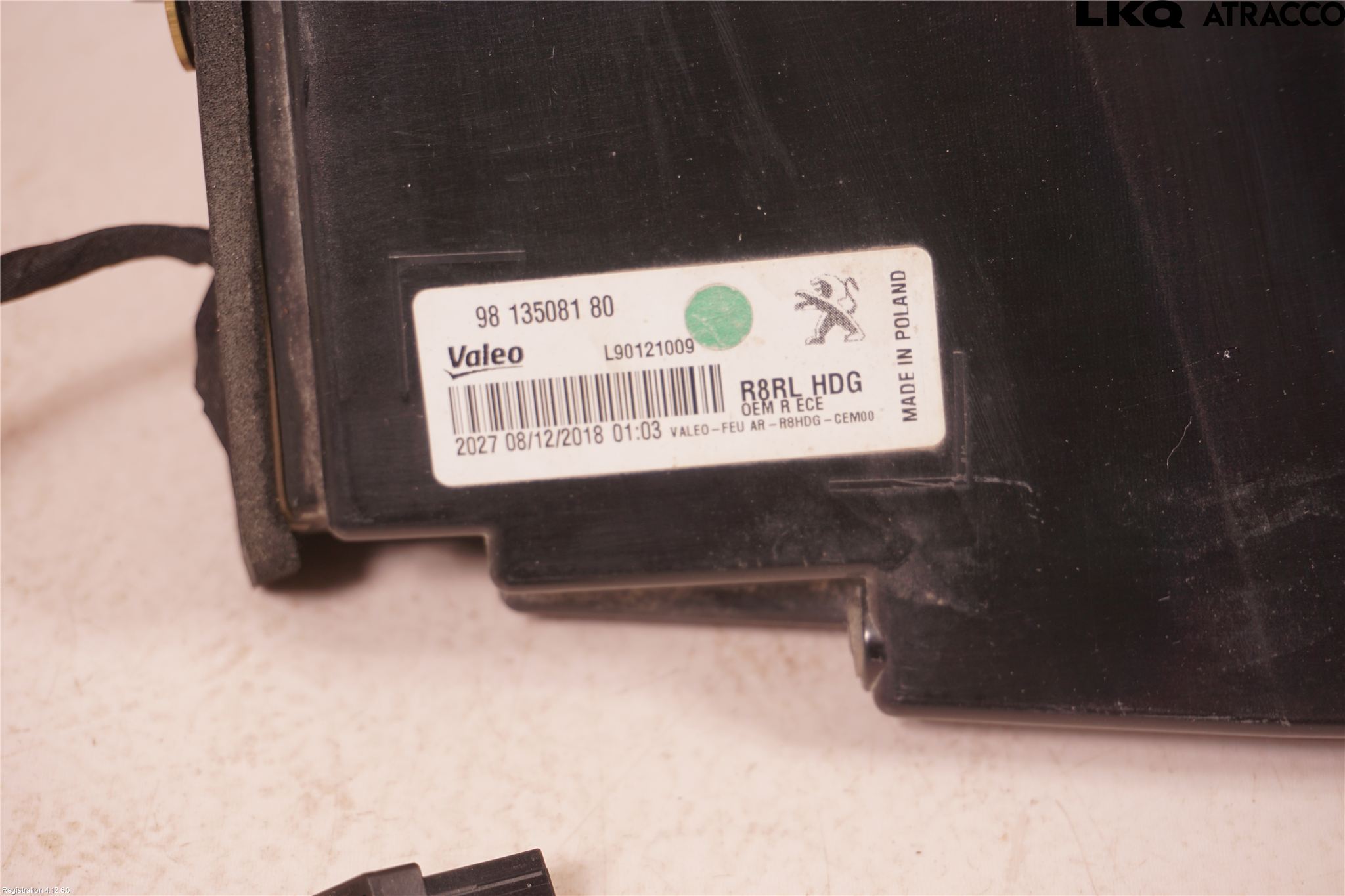 Peugeot 508 19- Bakljus Lucka Hö