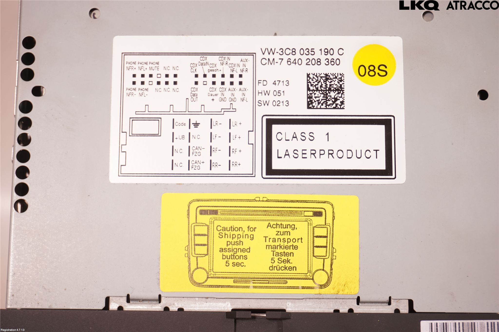 Volkswagen VW PASSAT 11-14 Cd Radio - Multimediapanel