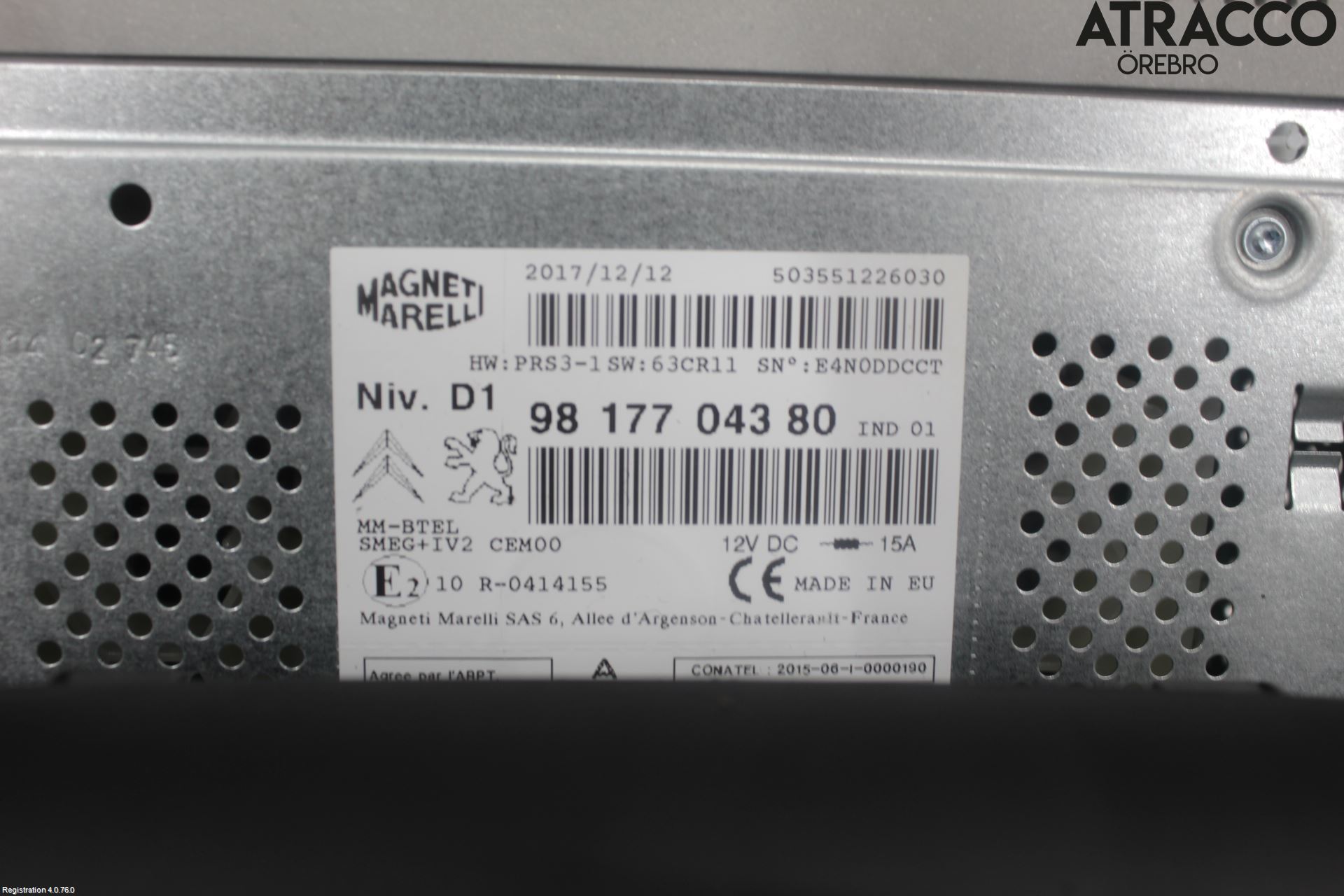 Peugeot PARTNER 16-18 Cd Radio - Multimediapanel