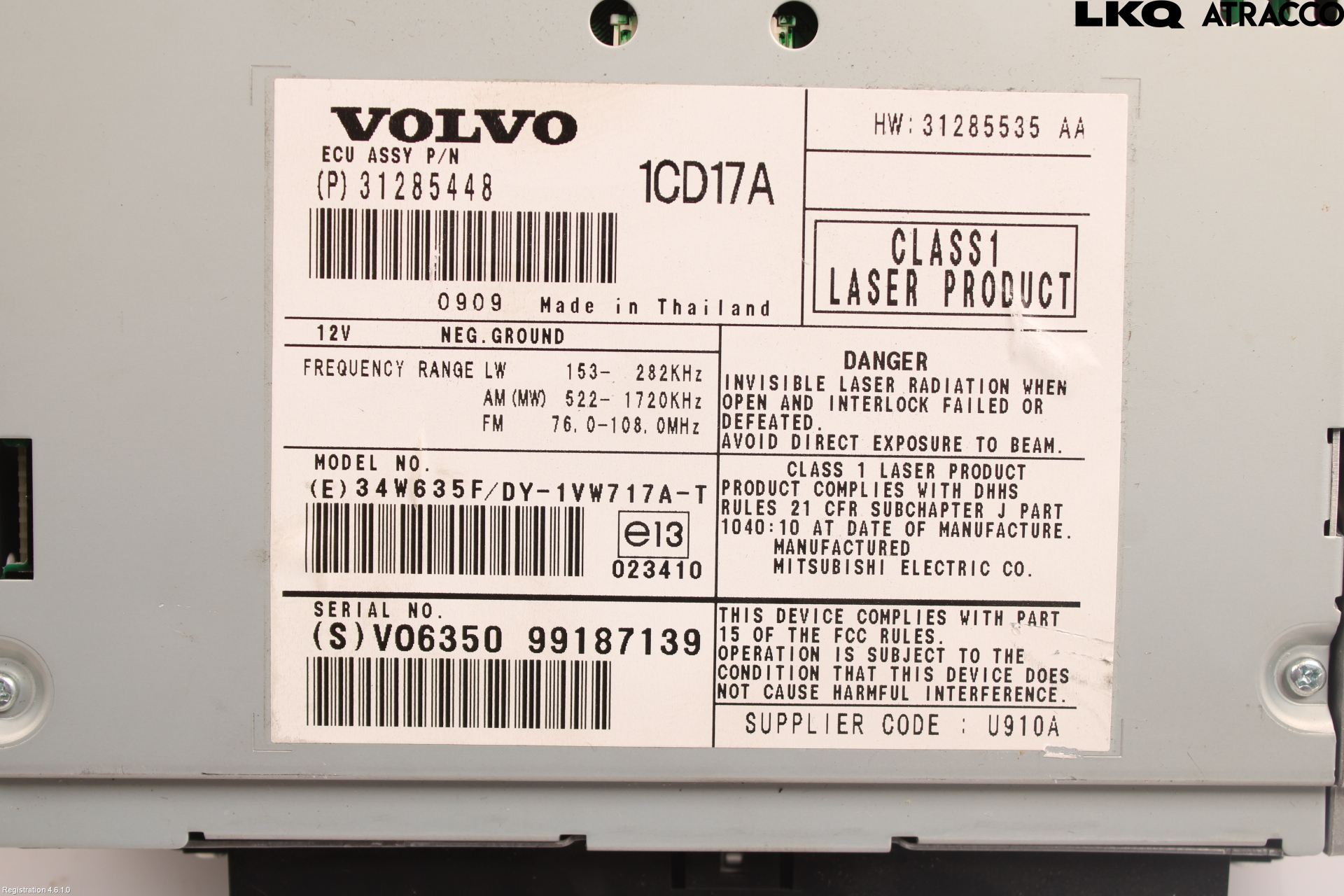 Volvo V50 08-12 Styrenhet Multimedia