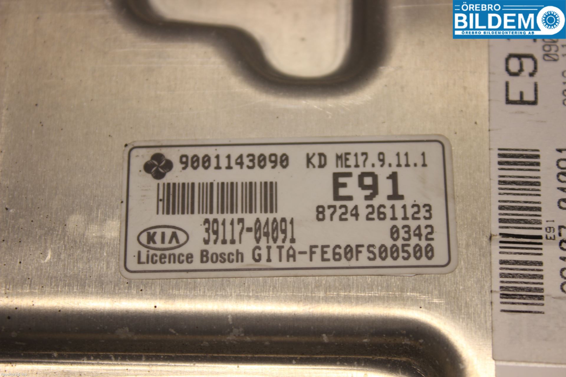 Kia PICANTO 12-17 Styrenhet Insprut Bensin