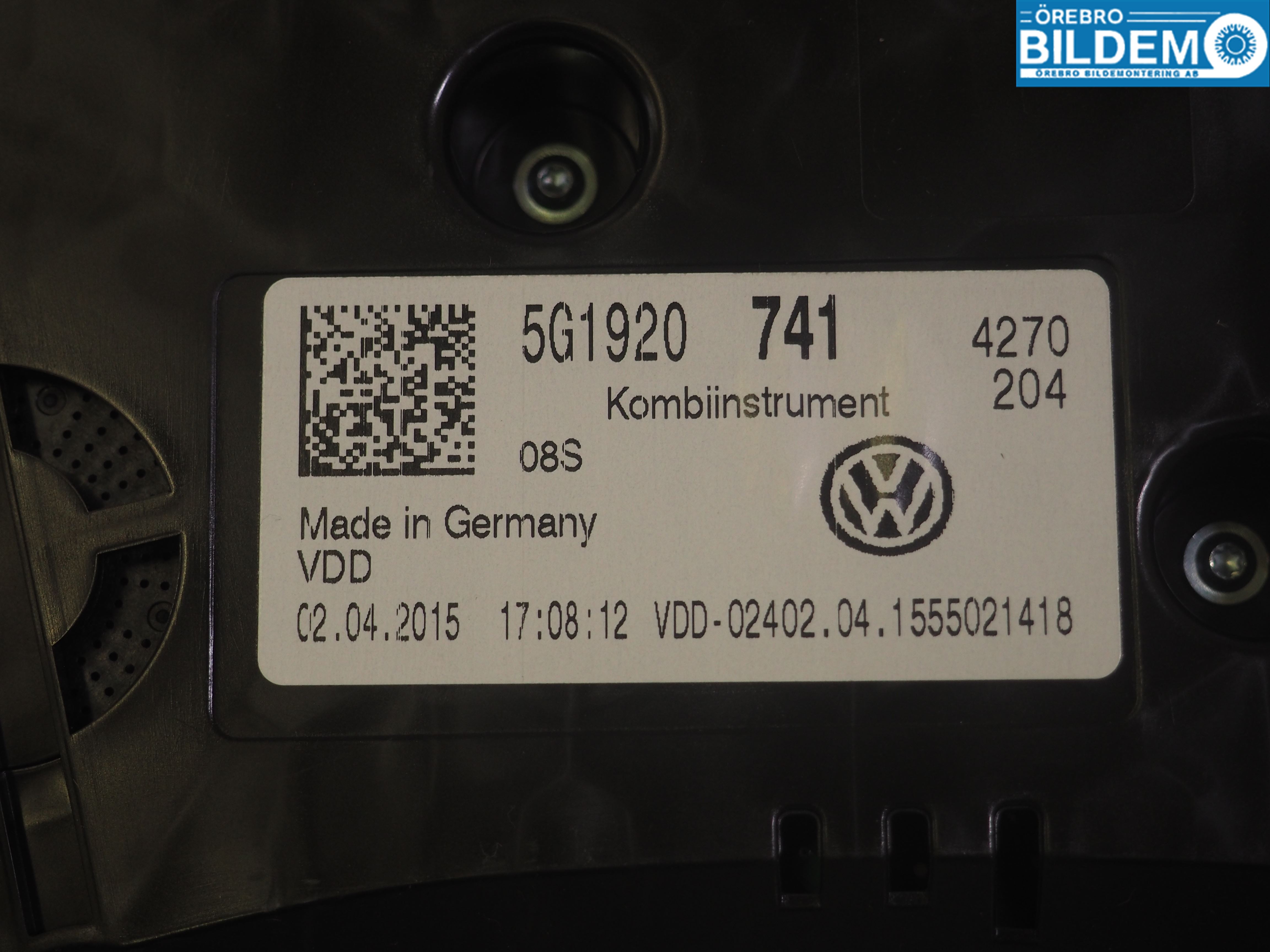 Volkswagen VW GOLF / E-GOLF VII 13-20 Instrument Komb