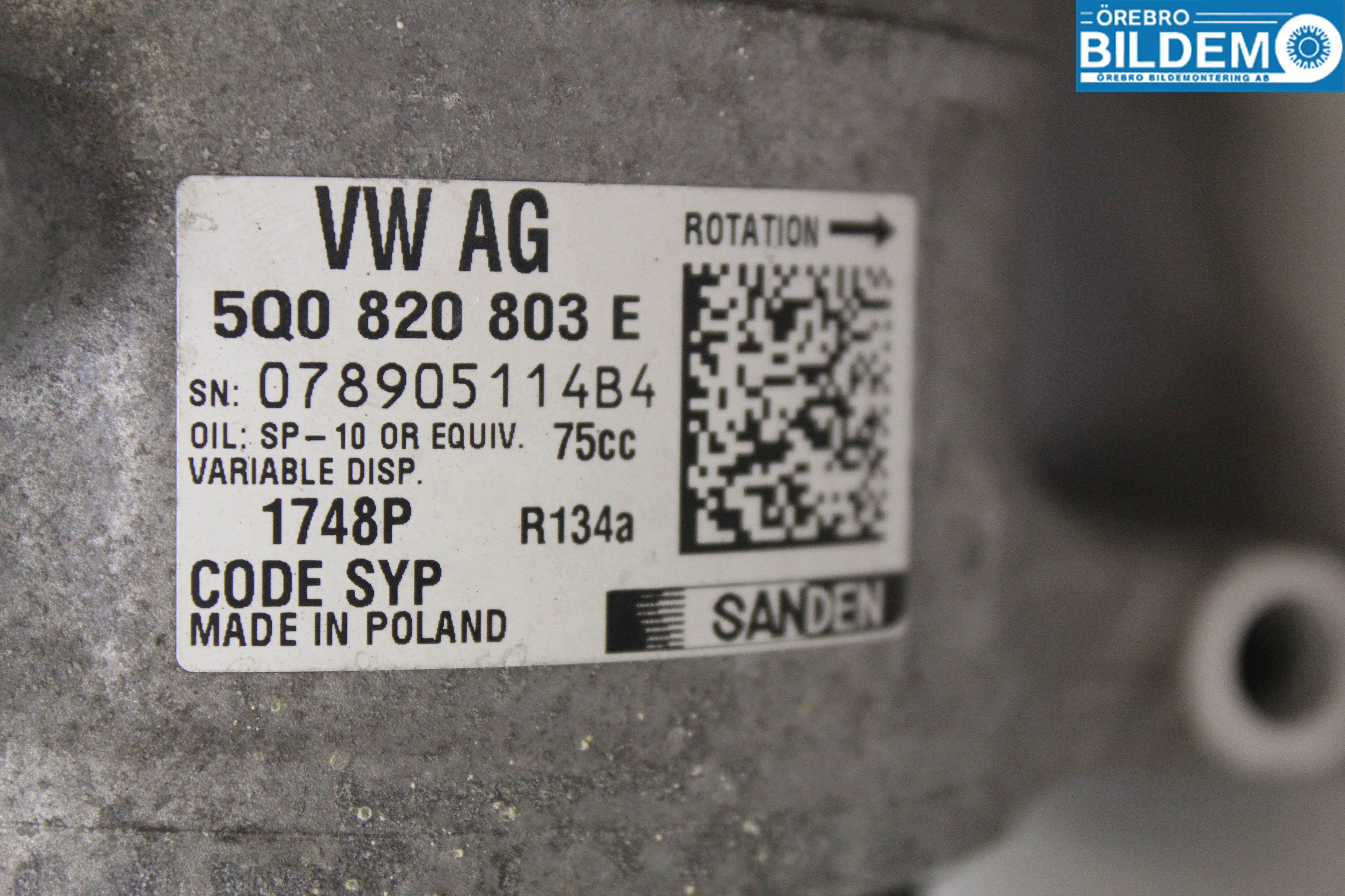 Audi A3/S3 8V 13-20 Ac Kompressor