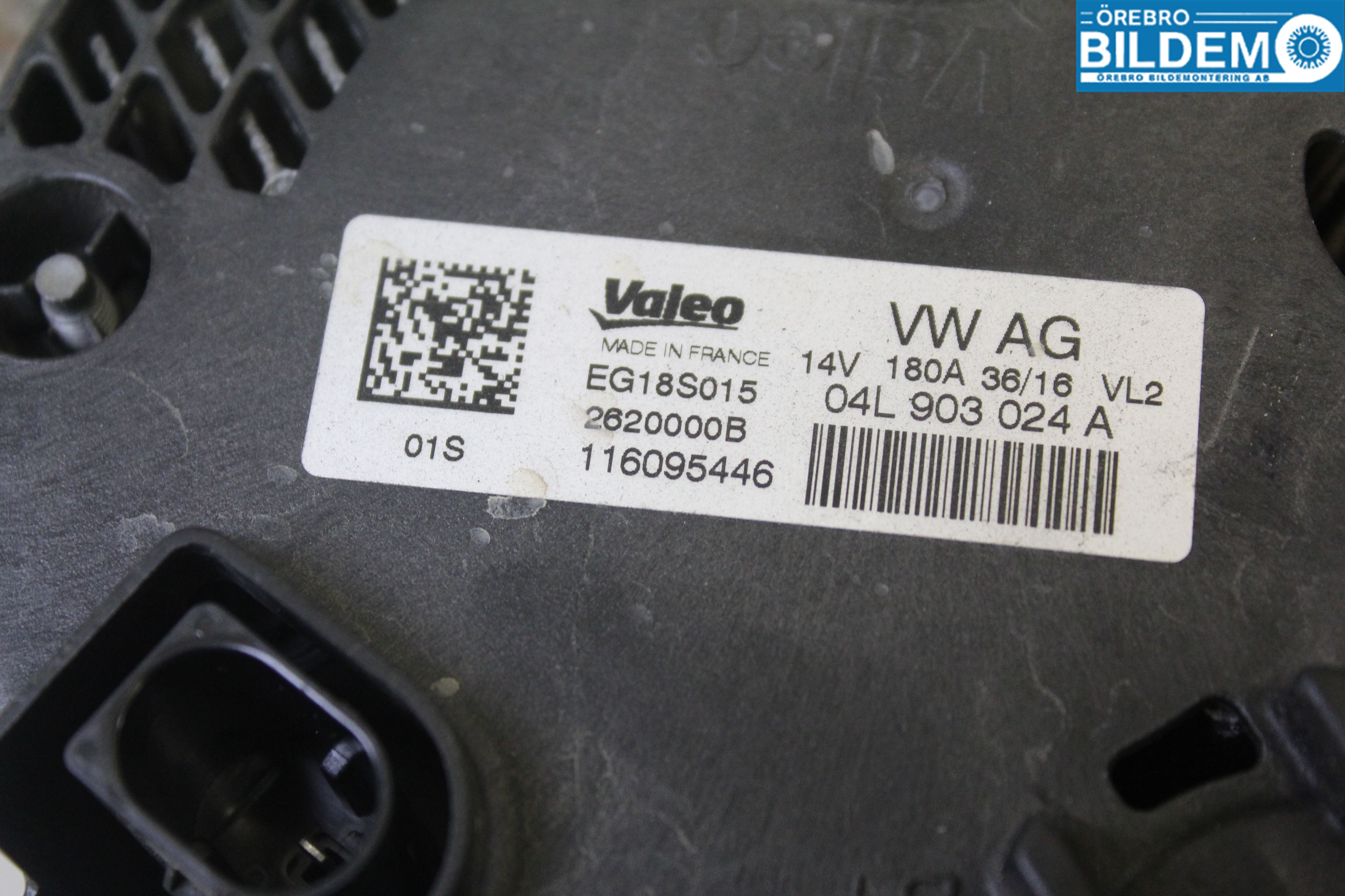 Audi A4/S4 B9 16-19 Generator