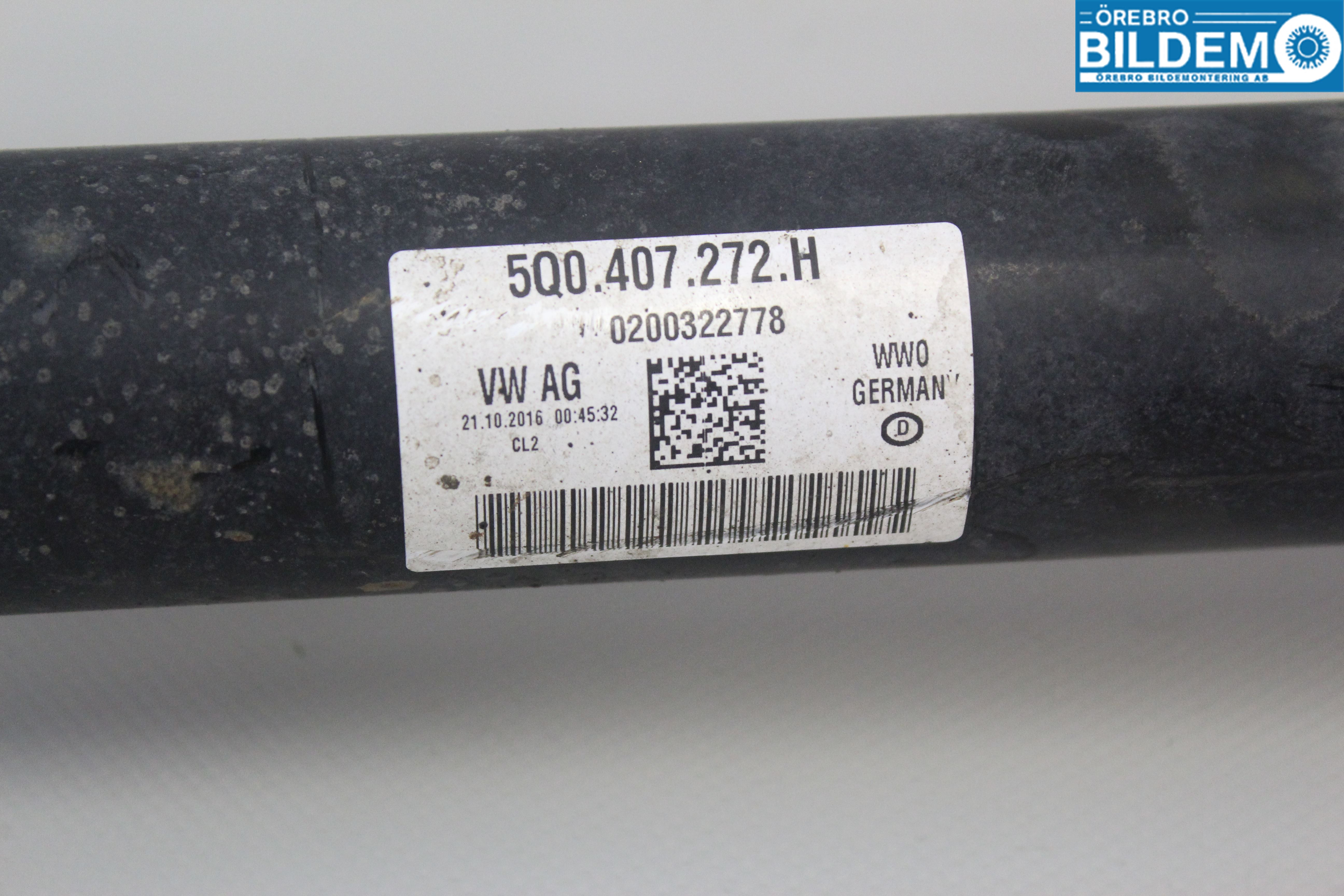 Volkswagen VW GOLF / E-GOLF VII 13-20 Drivaxel Fram Höger