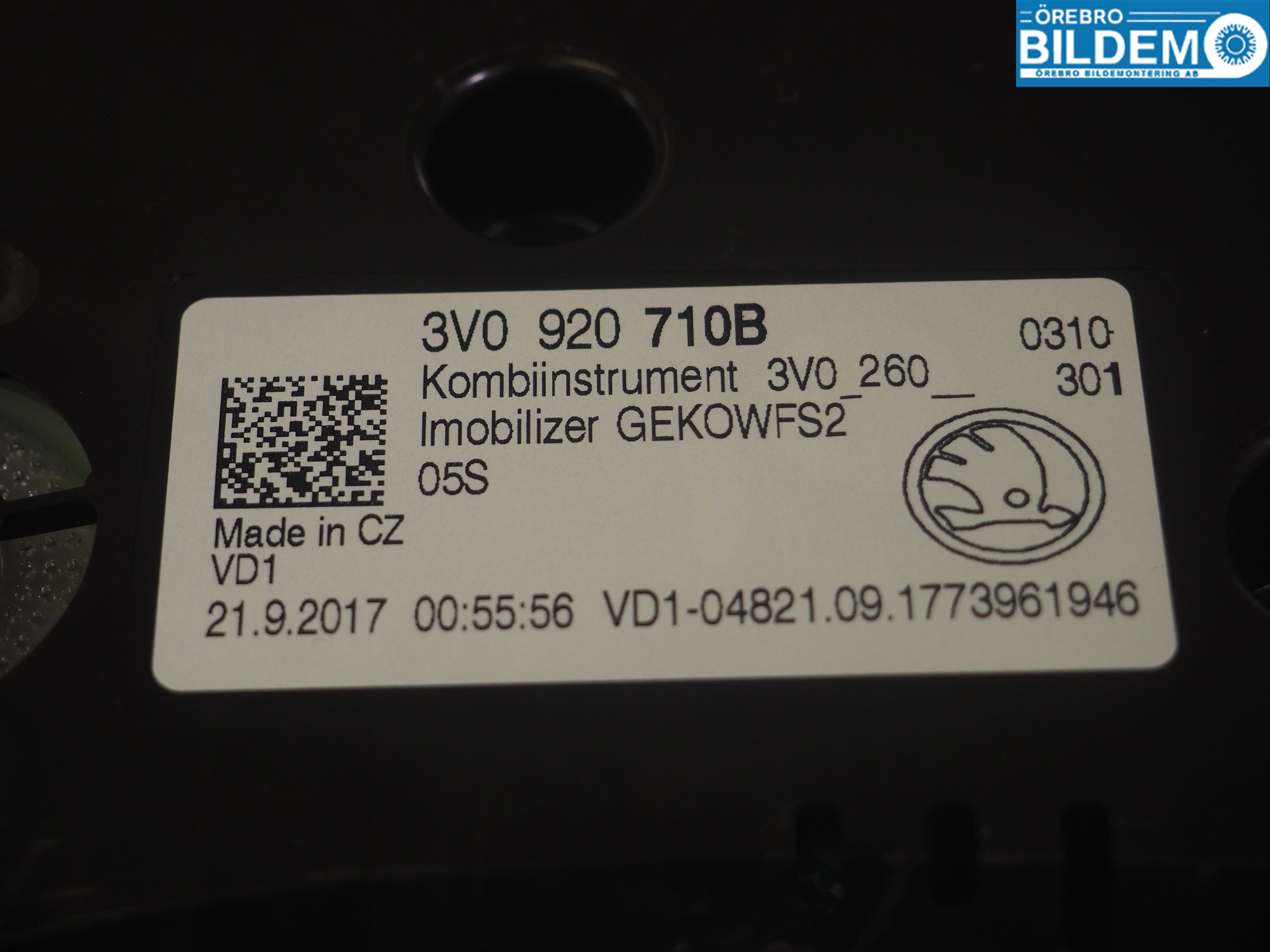 Skoda SUPERB 16-24 Instrument Komb