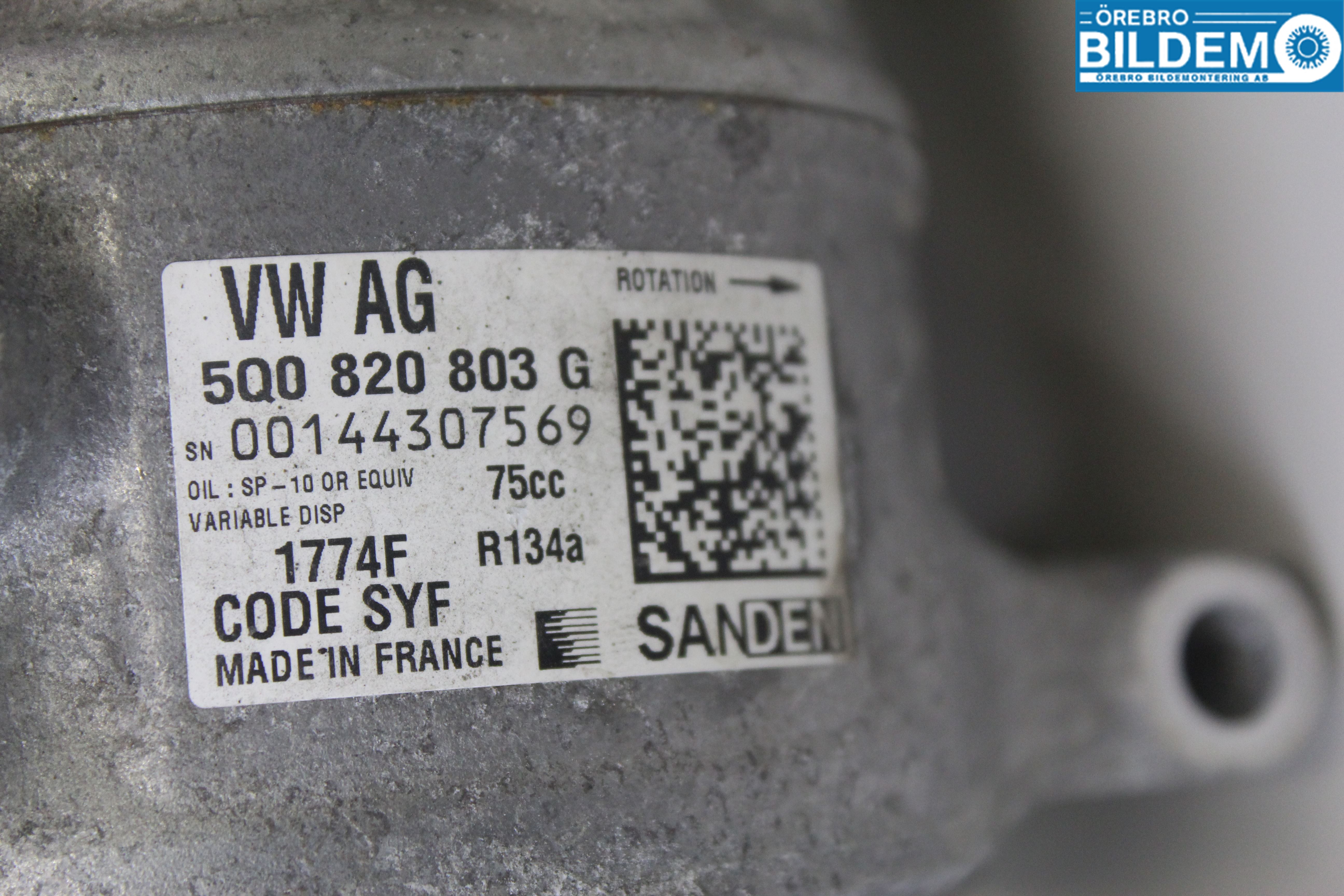 Volkswagen VW GOLF / E-GOLF VII 13-20 Ac Kompressor