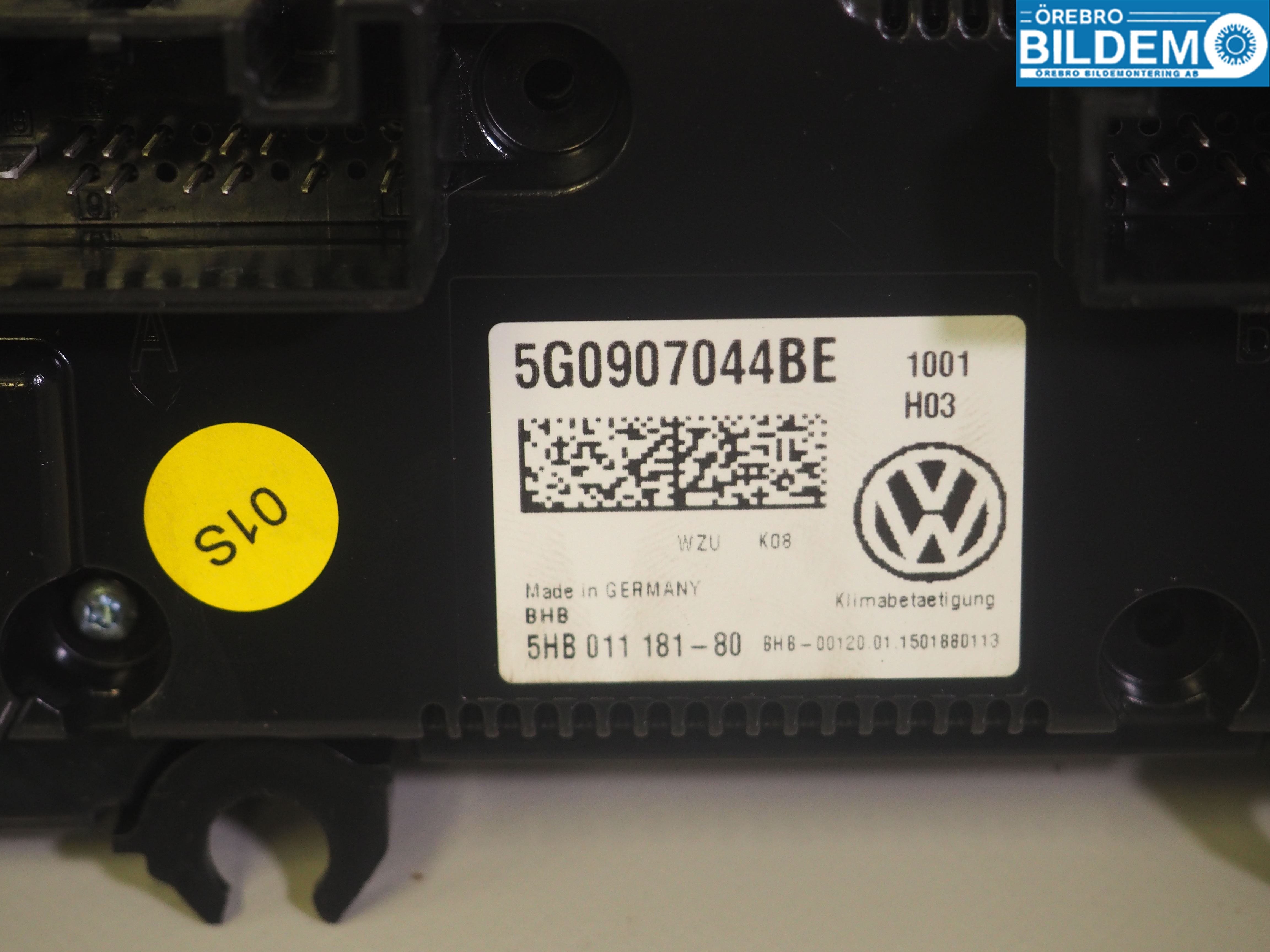 Volkswagen VW GOLF / E-GOLF VII 13-20 Ac Styrenhet Ac Manöveren