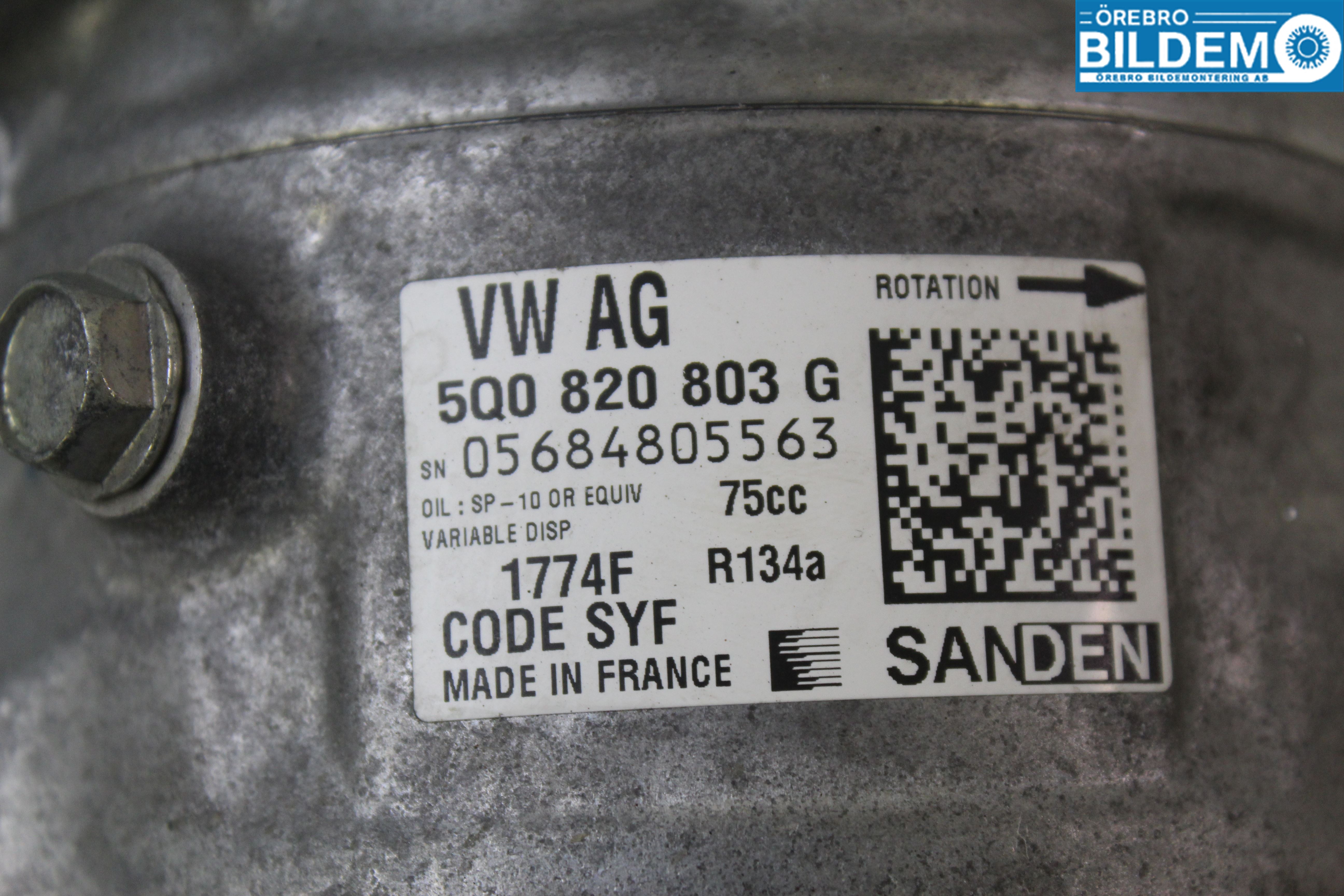 Volkswagen VW GOLF / E-GOLF VII 13-20 Ac Kompressor