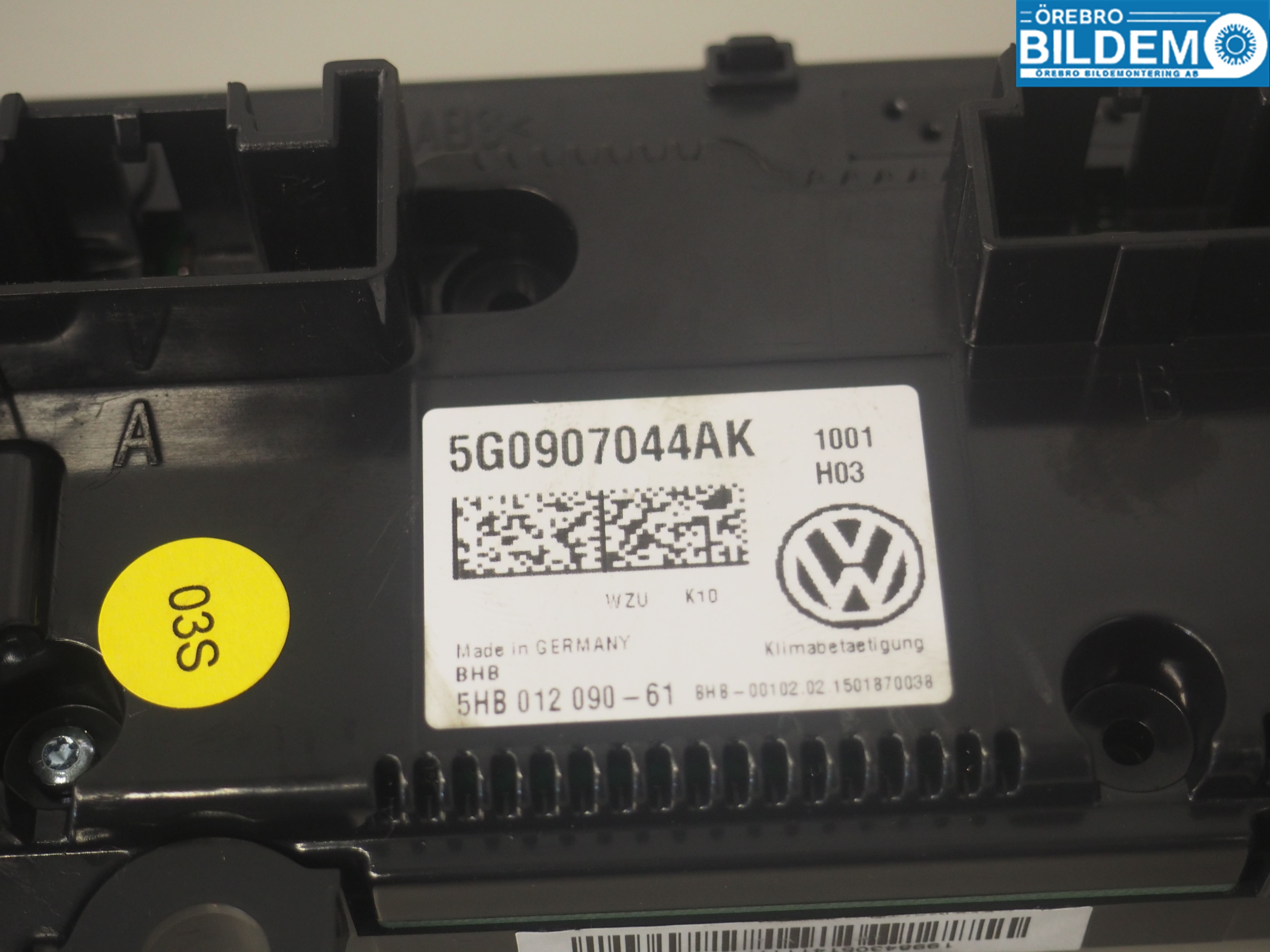 Volkswagen VW PASSAT 15-19 Ac Styrenhet Ac Manöveren