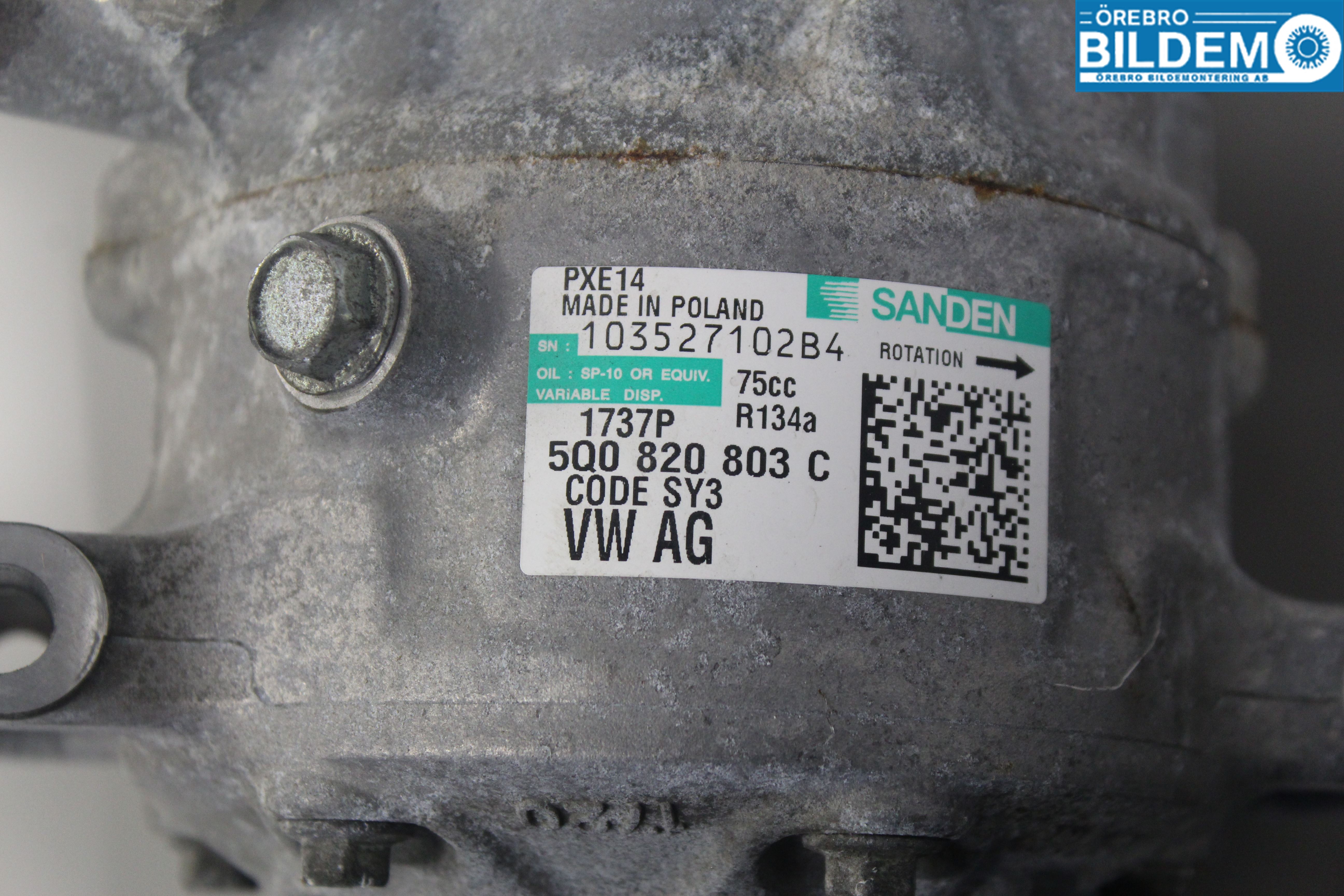 Volkswagen VW GOLF / E-GOLF VII 13-20 Ac Kompressor