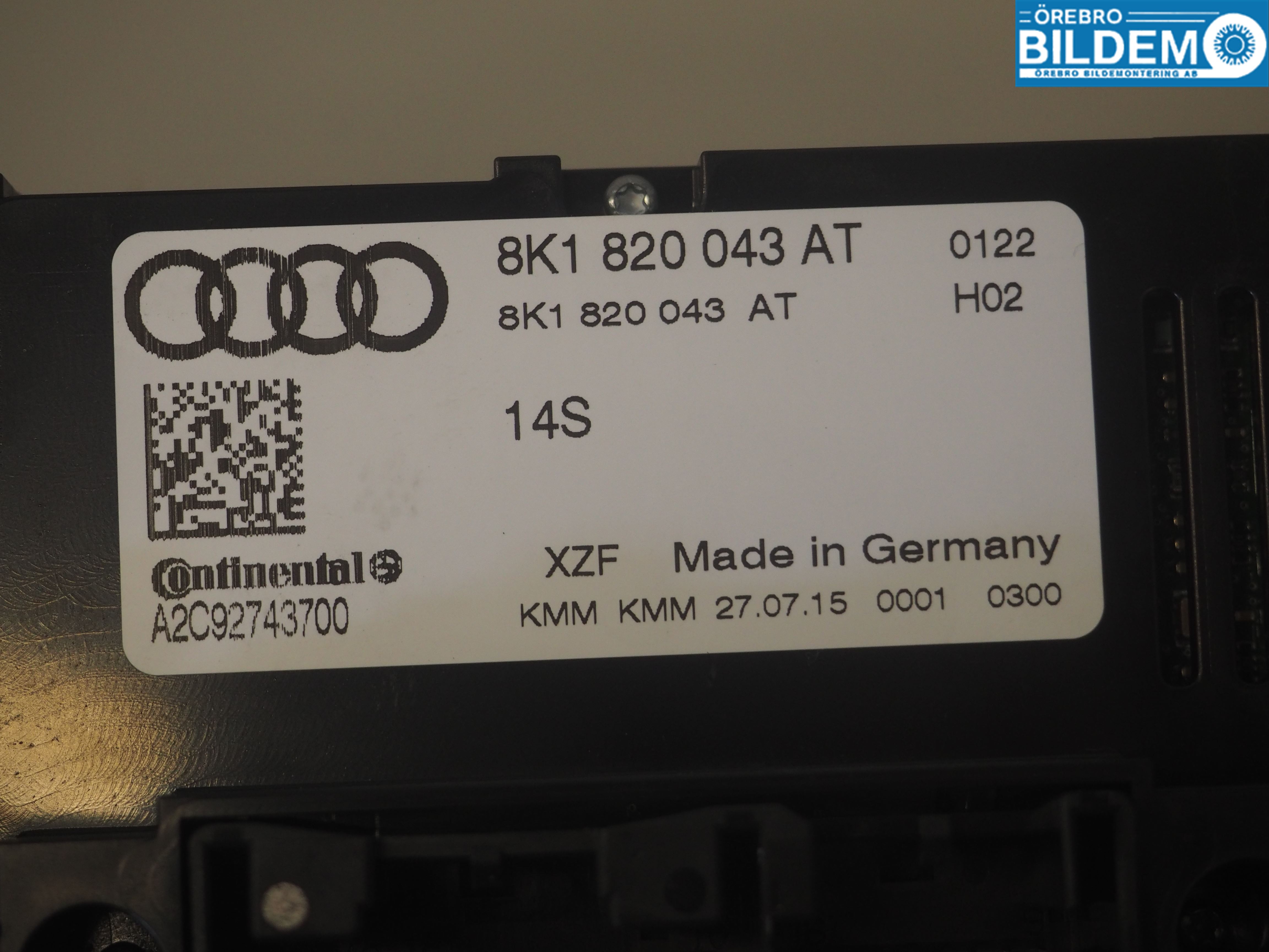 Audi A5 07-16 Ac Styrenhet Ac Manöveren