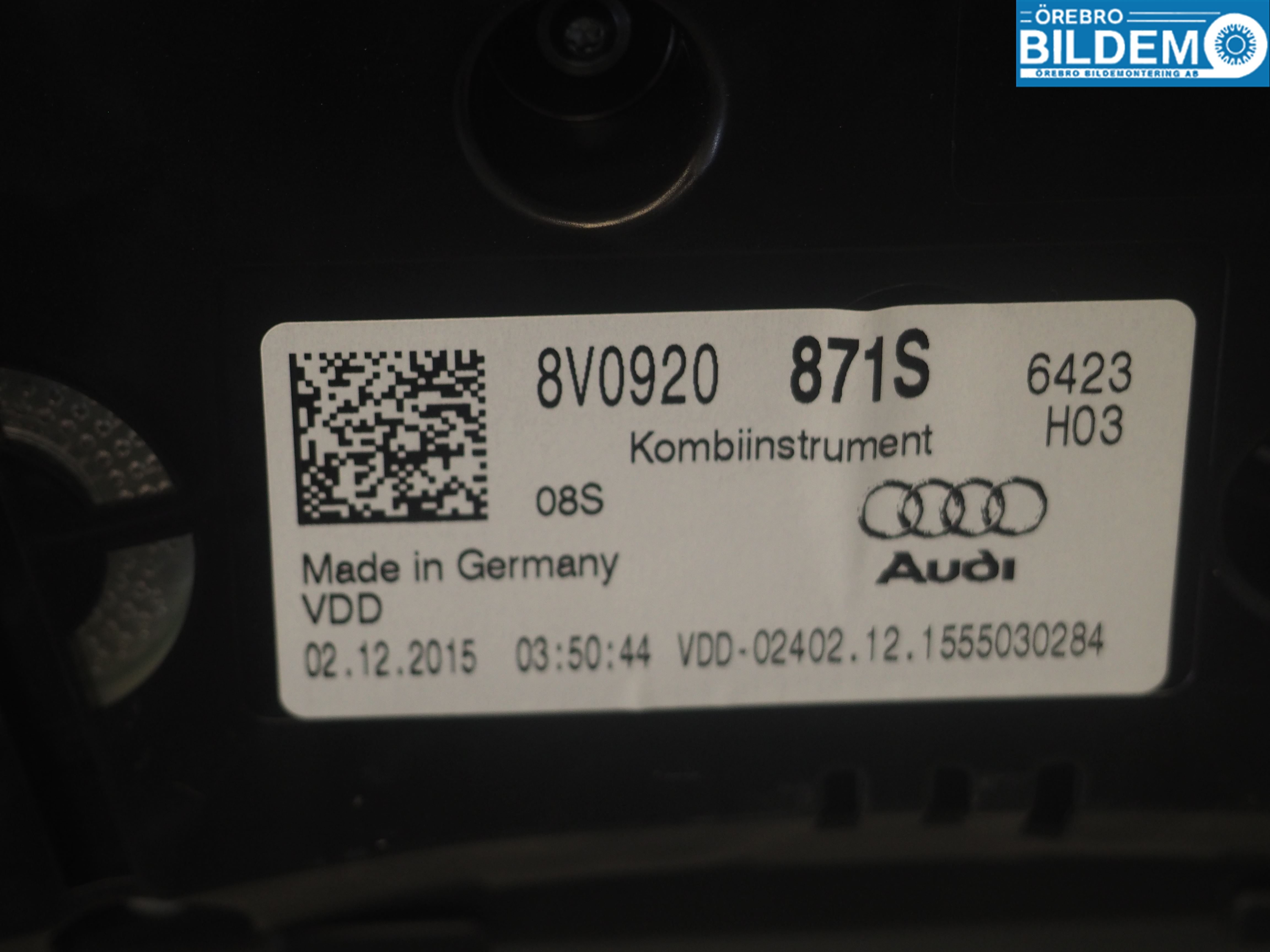 Audi A3/S3 8V 13-20 Instrument Komb