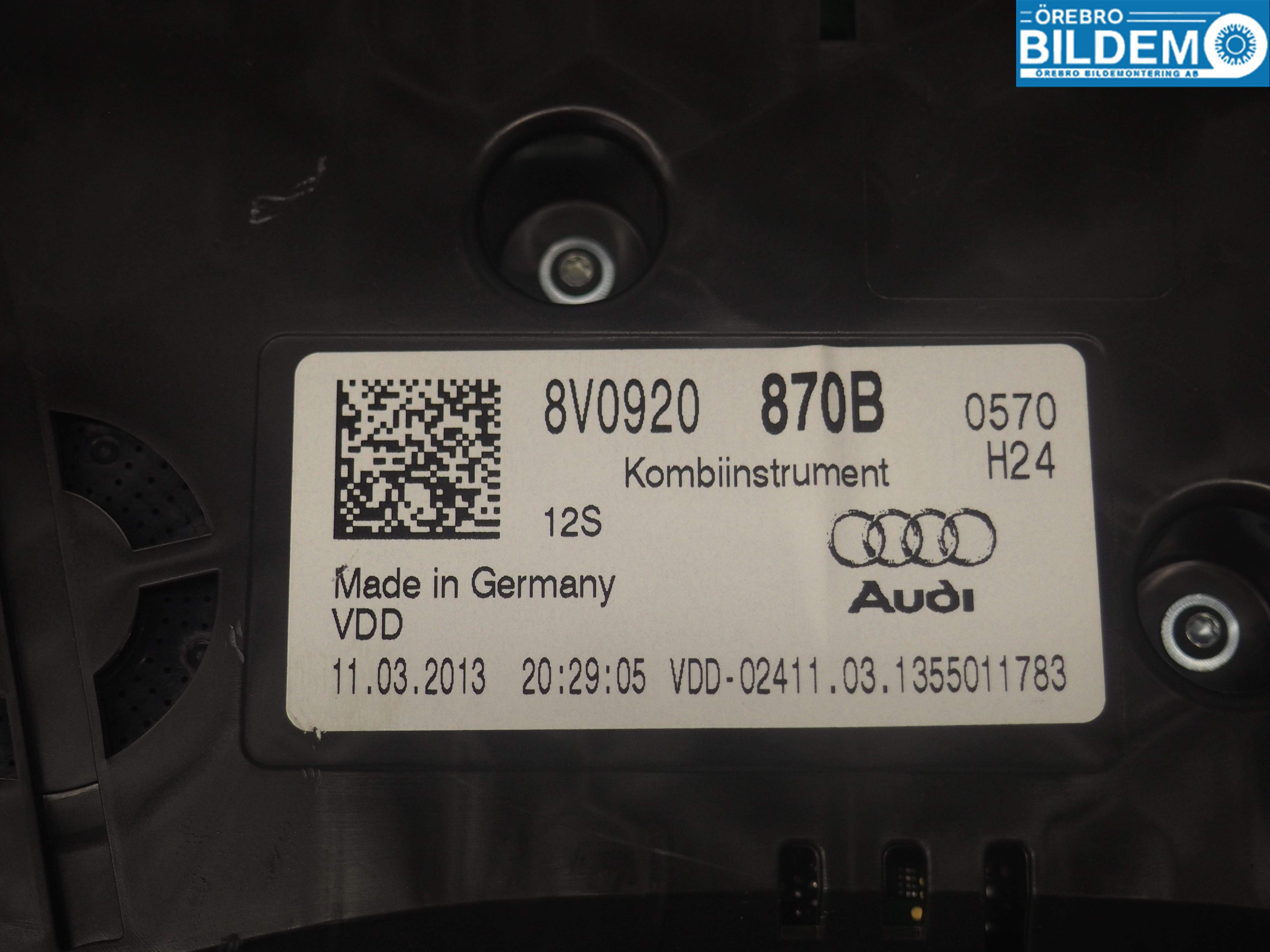 Audi A3/S3 8V 13-20 Instrument Komb