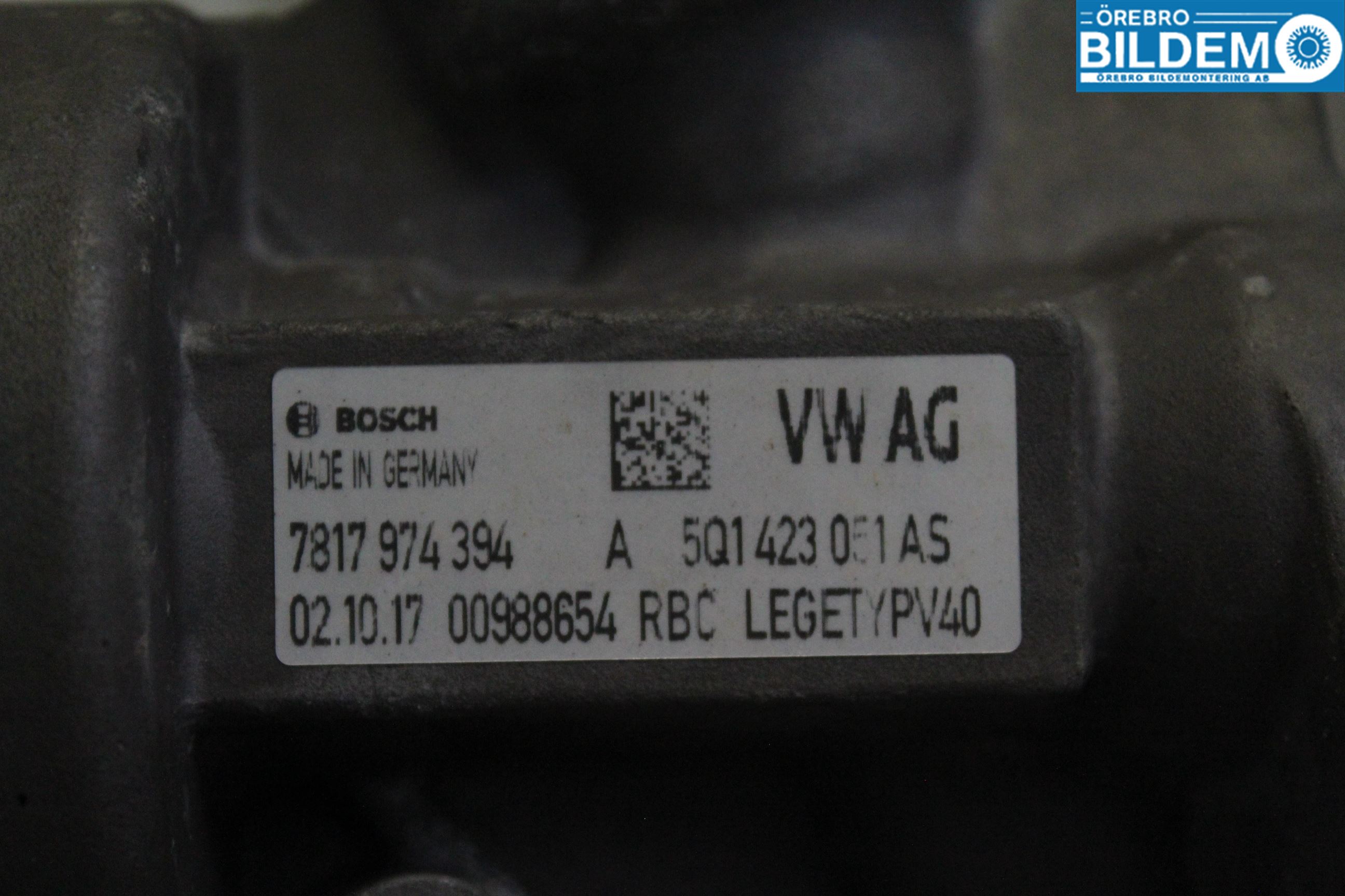 Volkswagen VW GOLF / E-GOLF VII 13-20 Styrväxel Servo -Snäcka