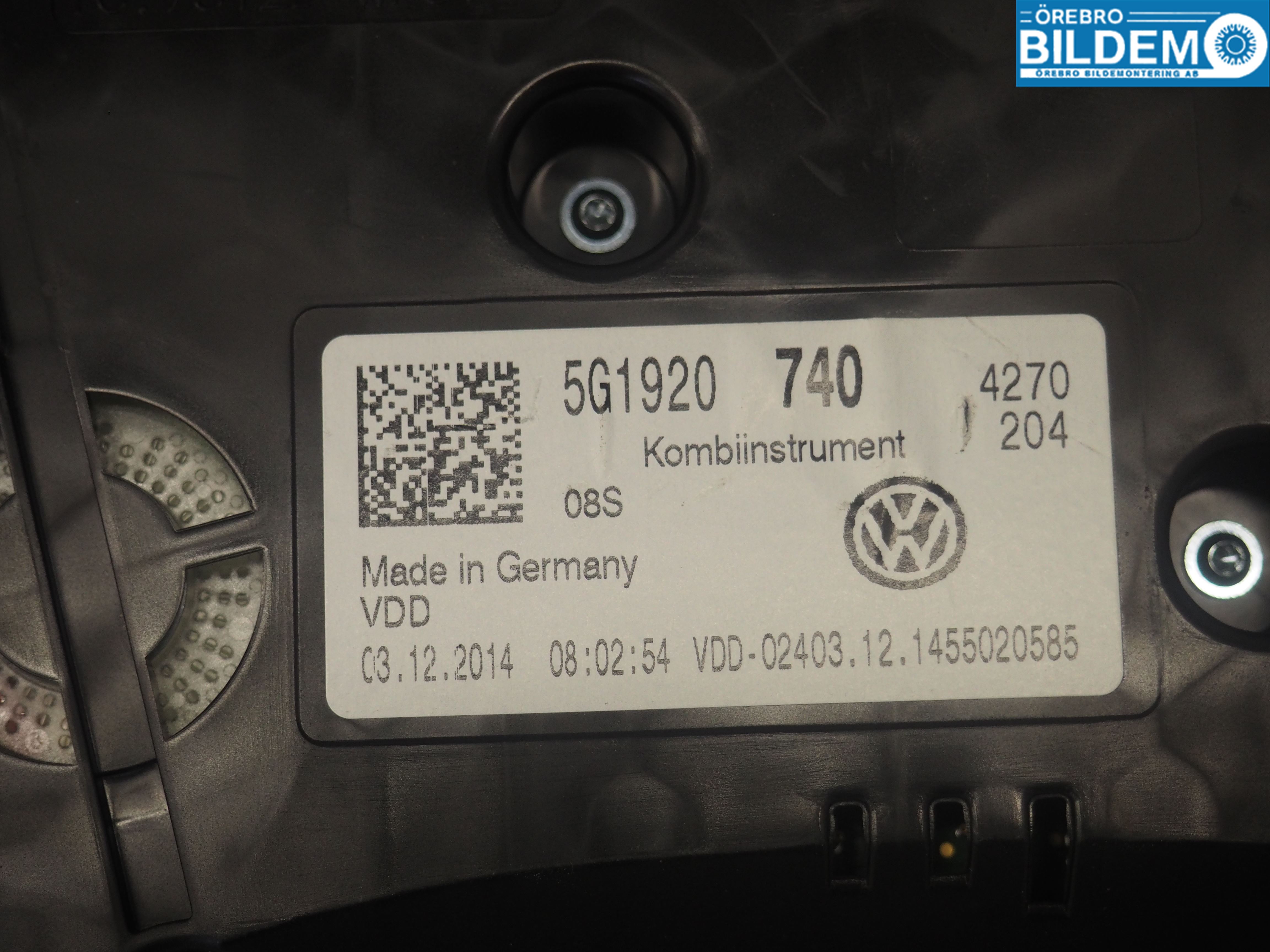 Volkswagen VW GOLF / E-GOLF VII 13-20 Instrument Komb