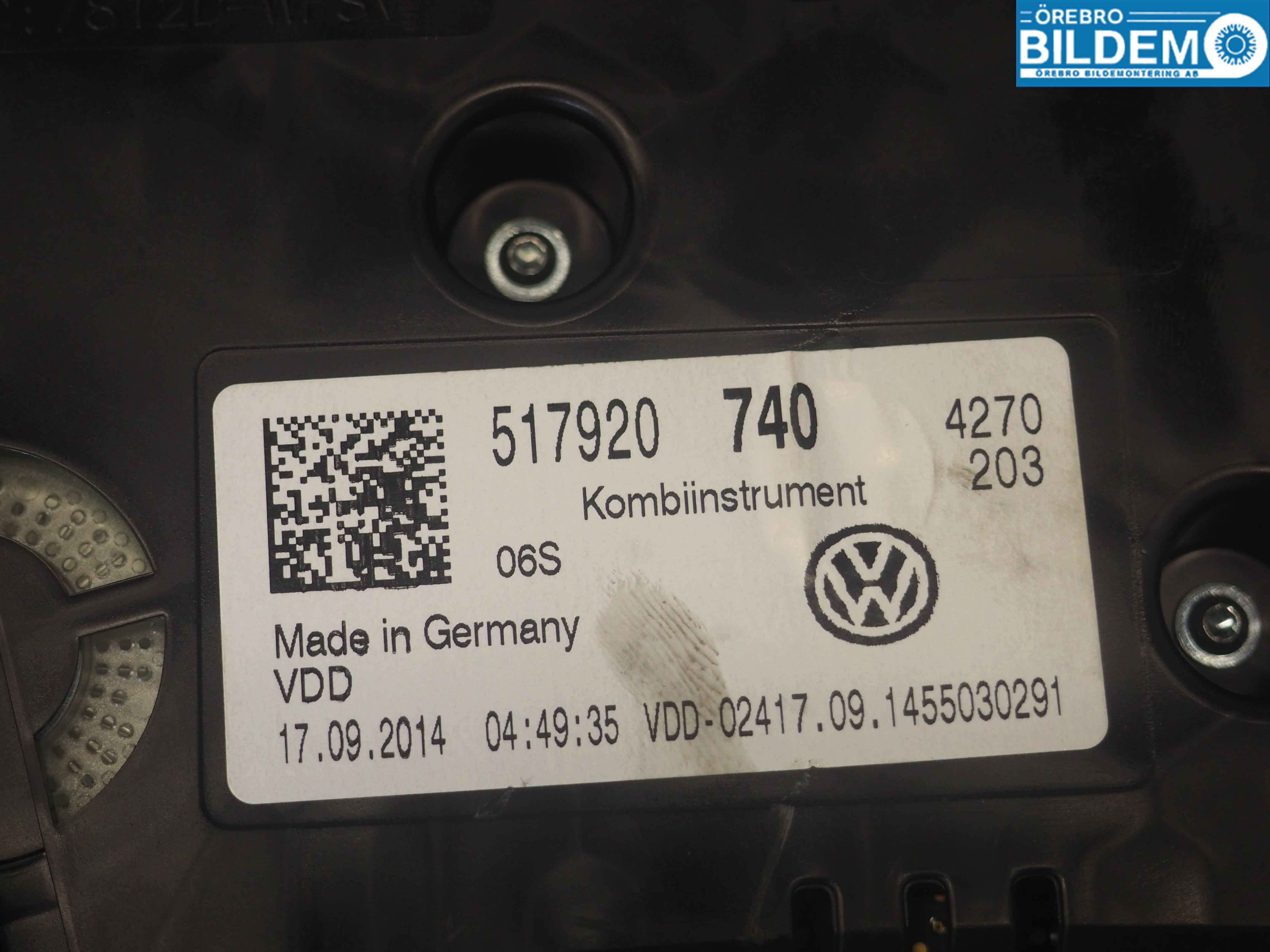 Volkswagen VW GOLF SPORTSVAN 15-20 Instrument Komb
