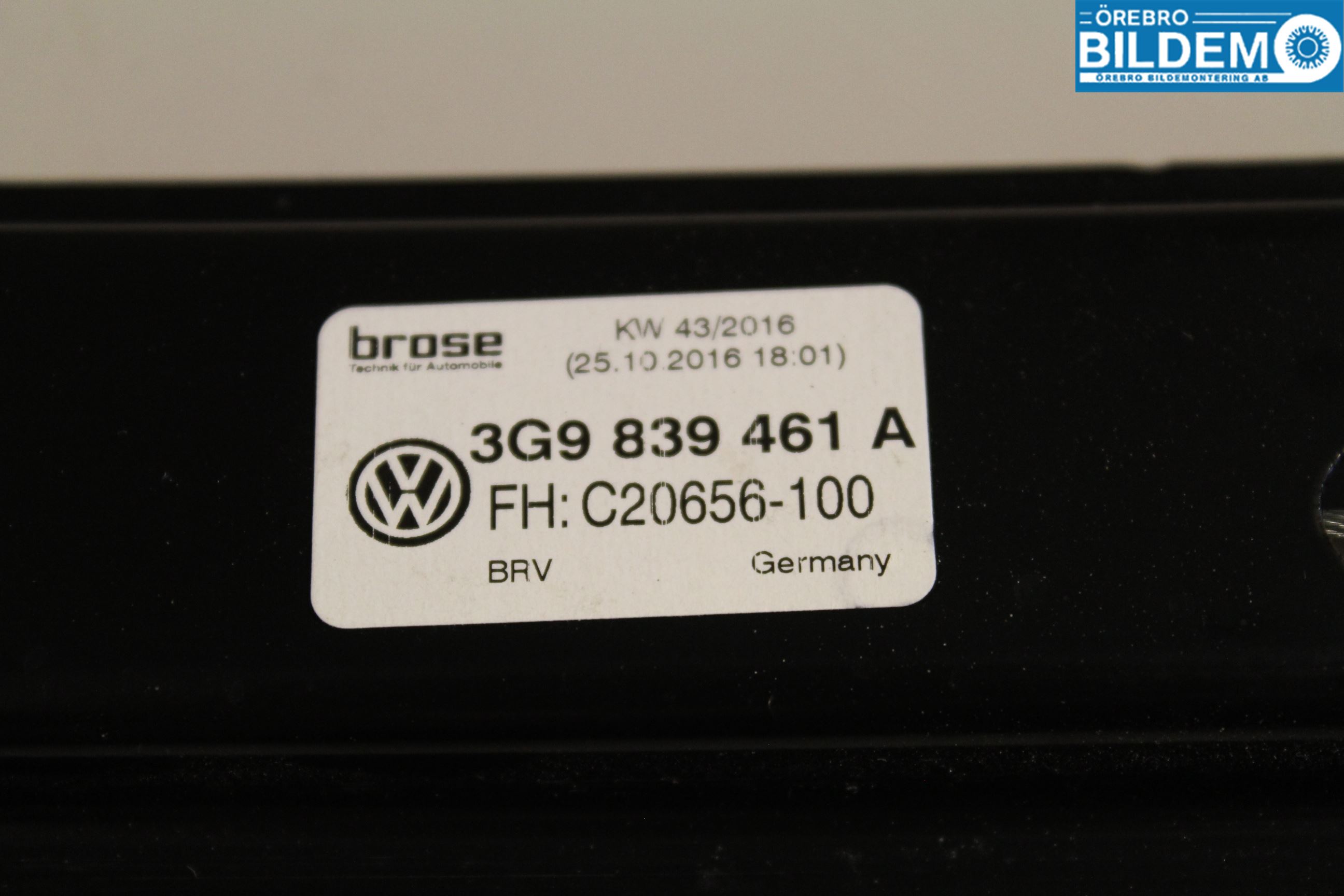 Volkswagen VW PASSAT 15-19 Fönsterhissmekanism
