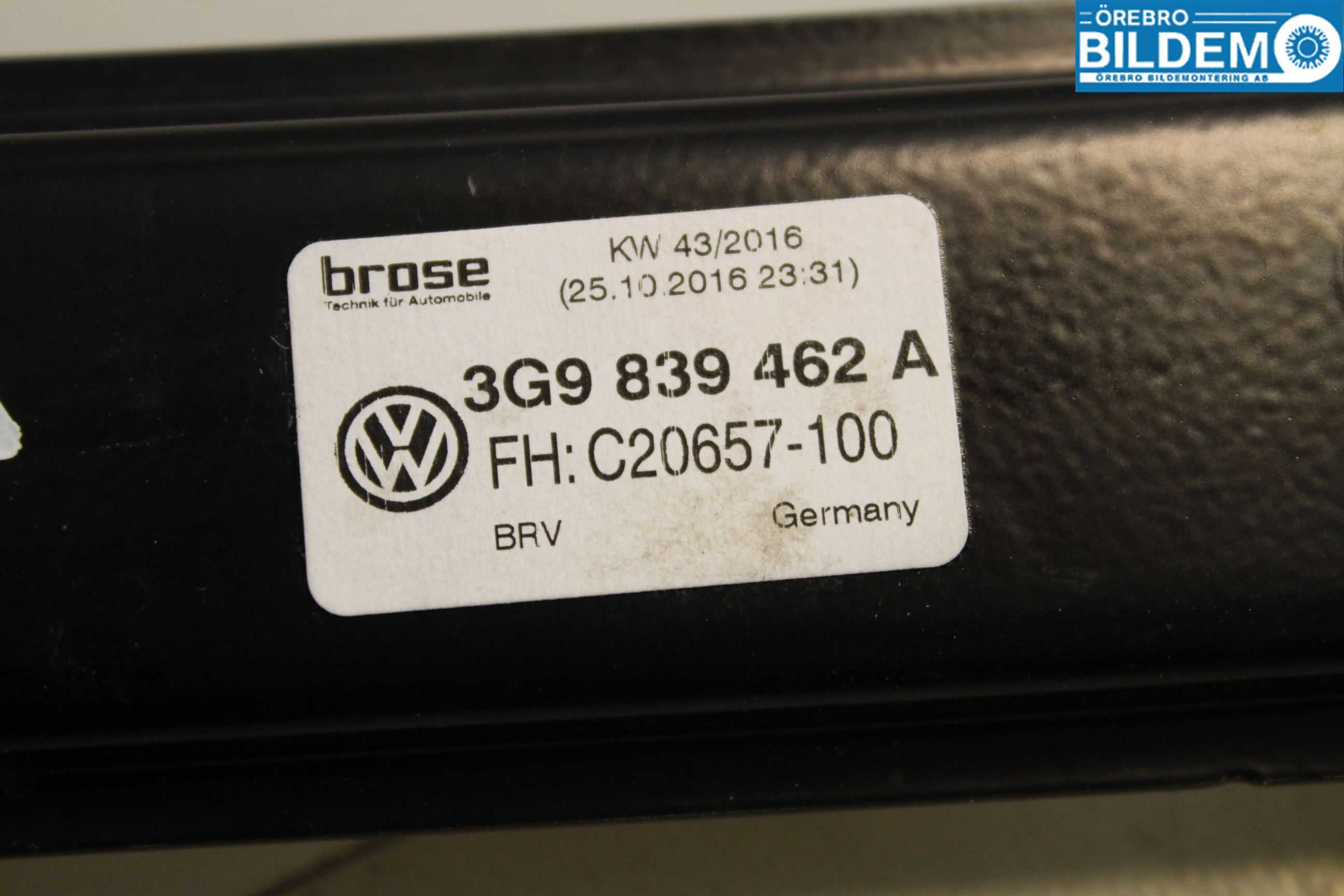 Volkswagen VW PASSAT 15-19 Fönsterhissmekanism