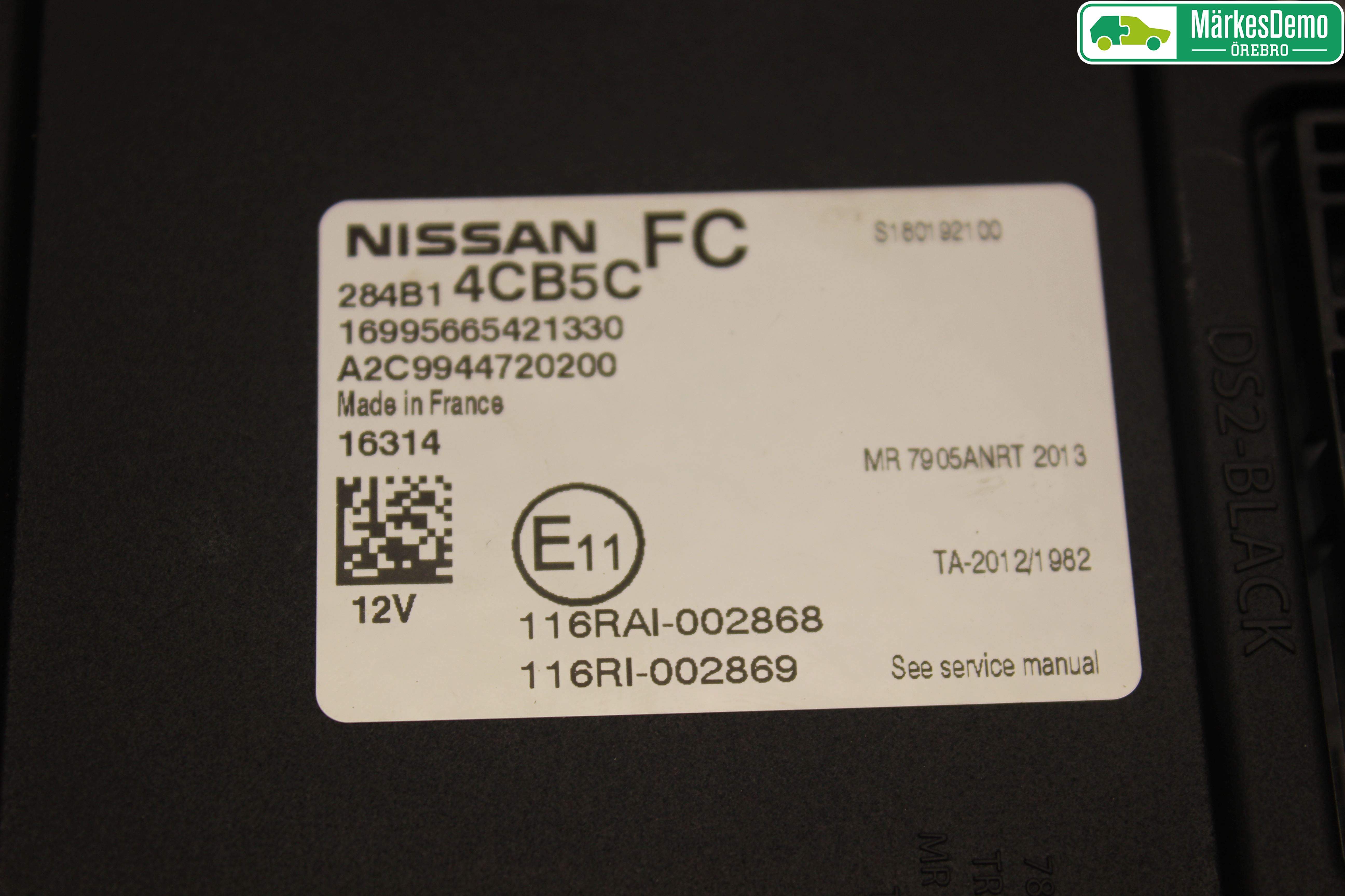 Nissan QASHQAI 14-17 Styrenhet Övrigt
