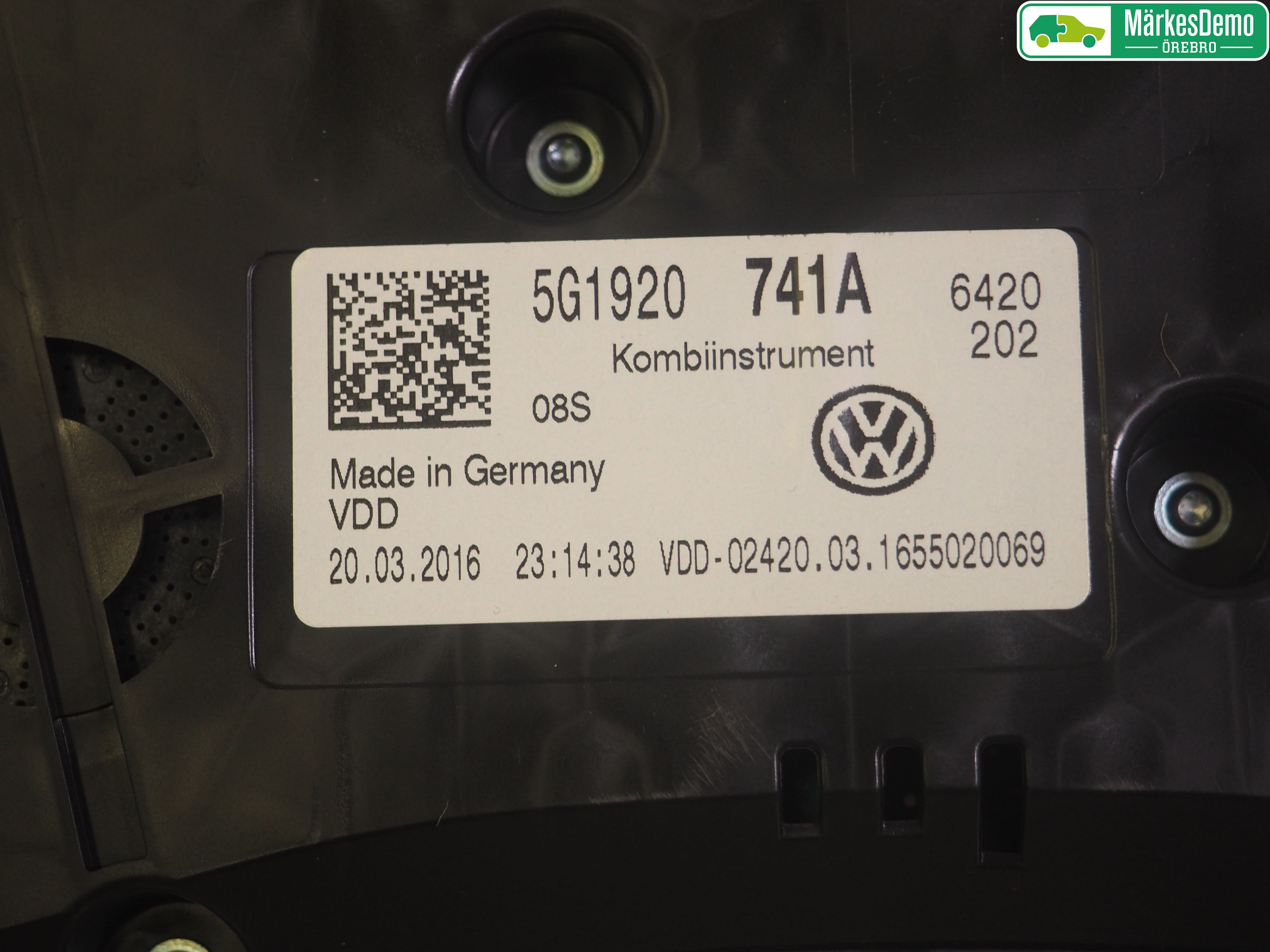 Volkswagen VW GOLF / E-GOLF VII 13-20 Instrument Komb