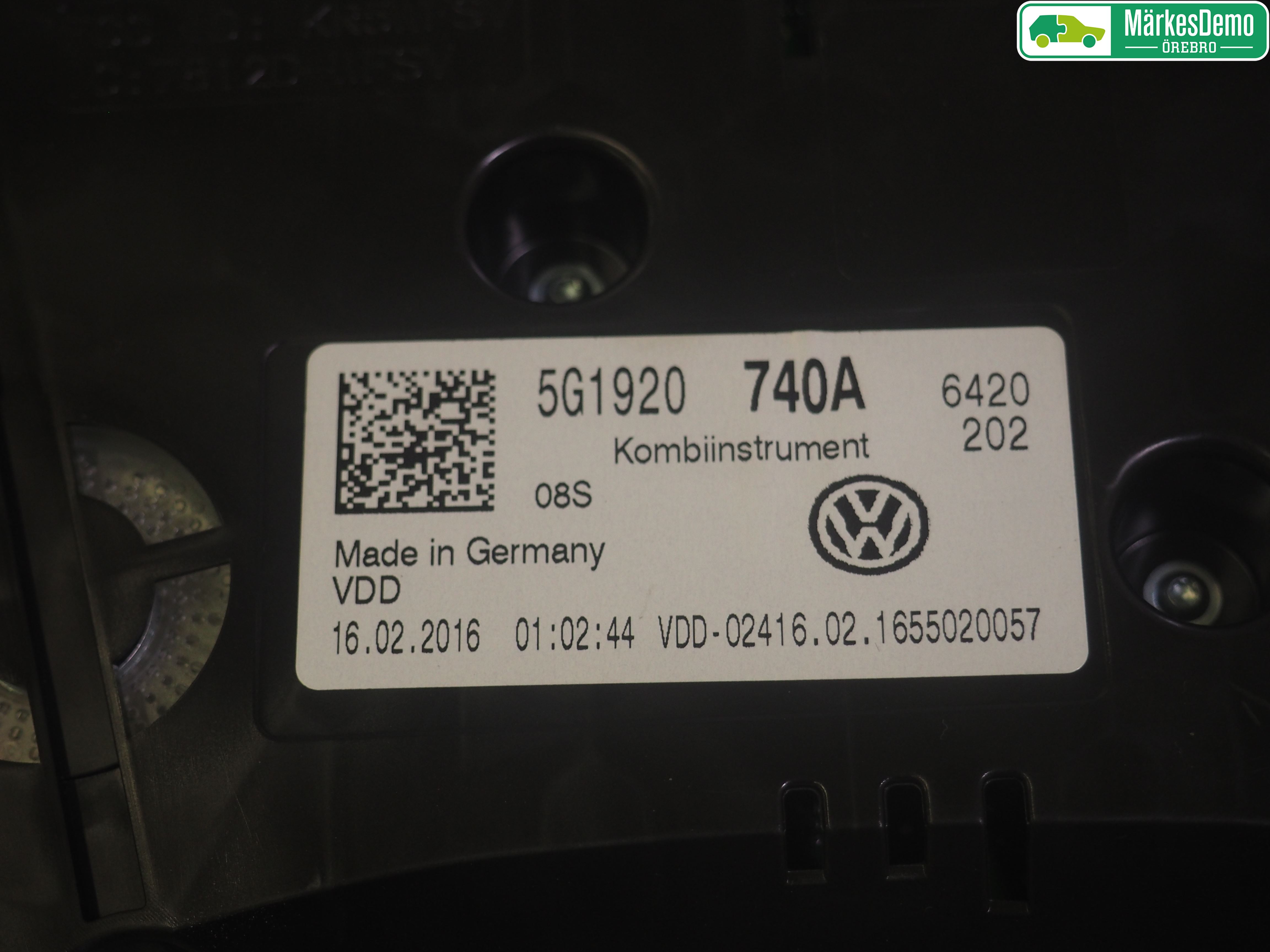Volkswagen VW GOLF / E-GOLF VII 13-20 Instrument Komb