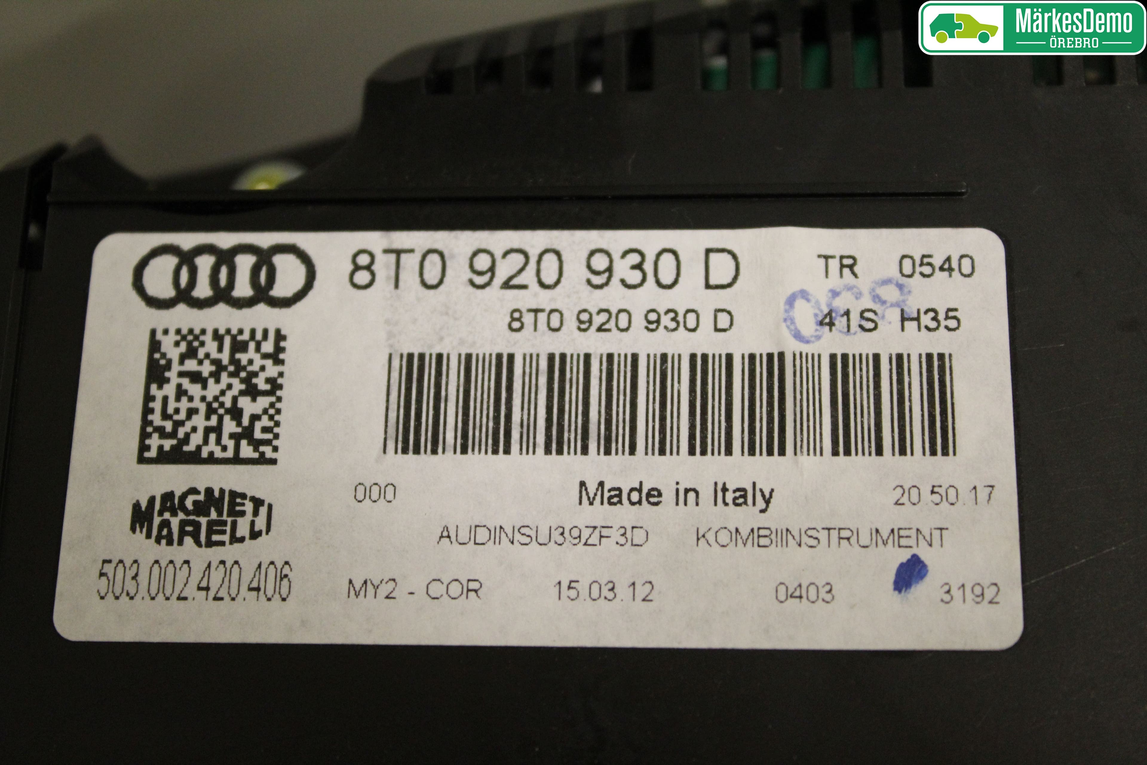 Audi A5 07-16 Instrument Komb