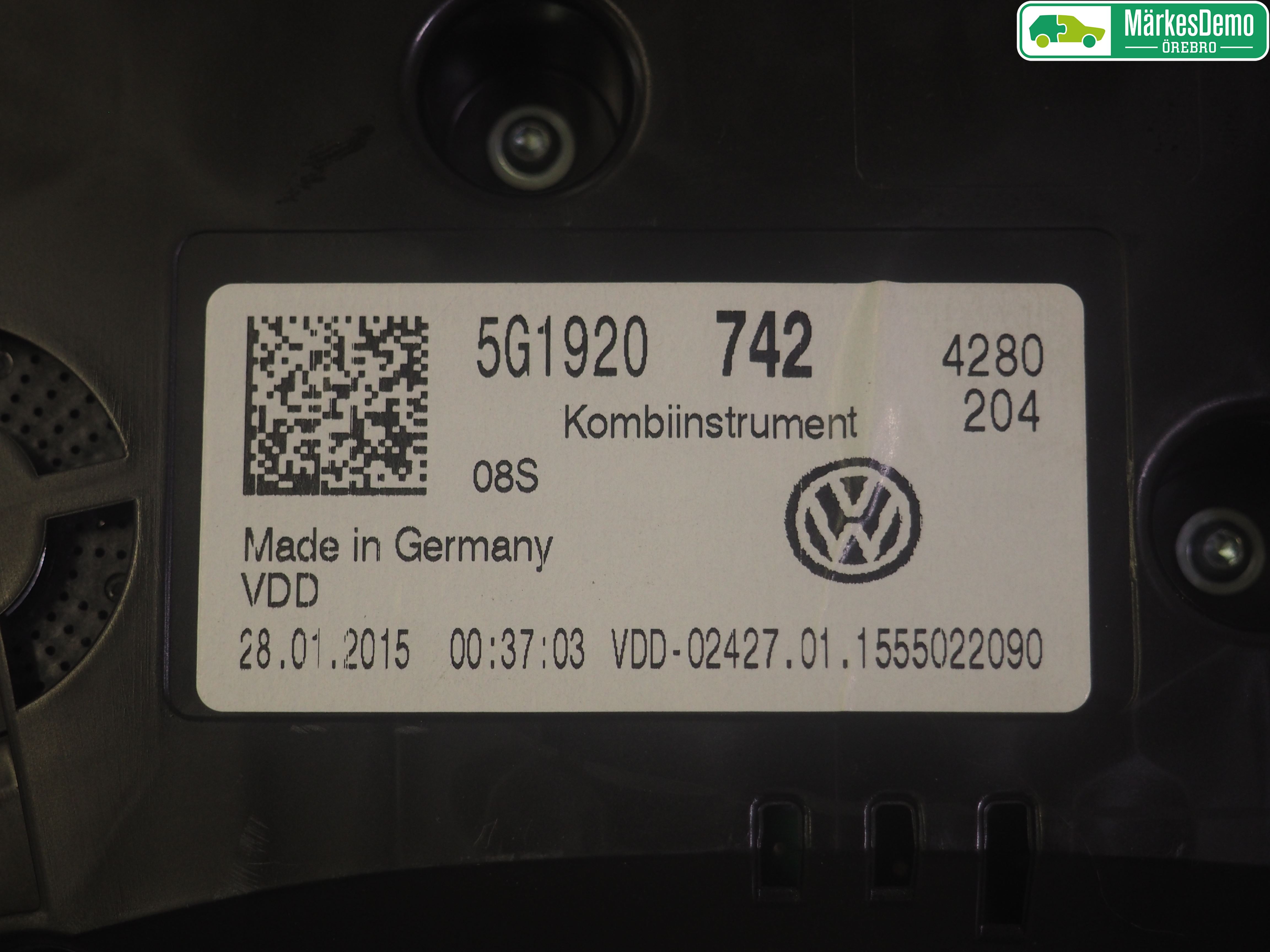 Volkswagen VW GOLF / E-GOLF VII 13-20 Instrument Komb