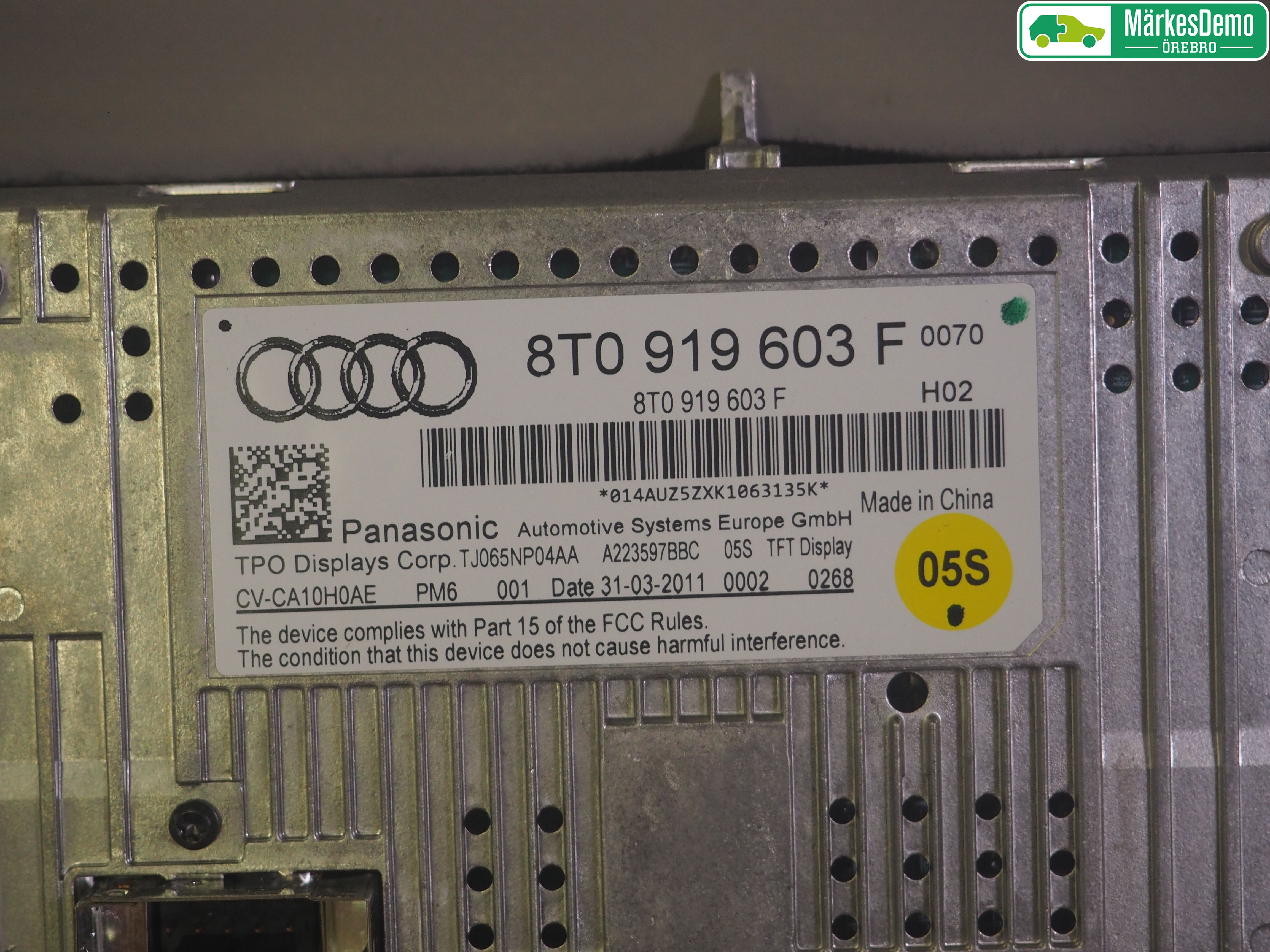 Audi A5 07-16 Multifunktionsdisplay