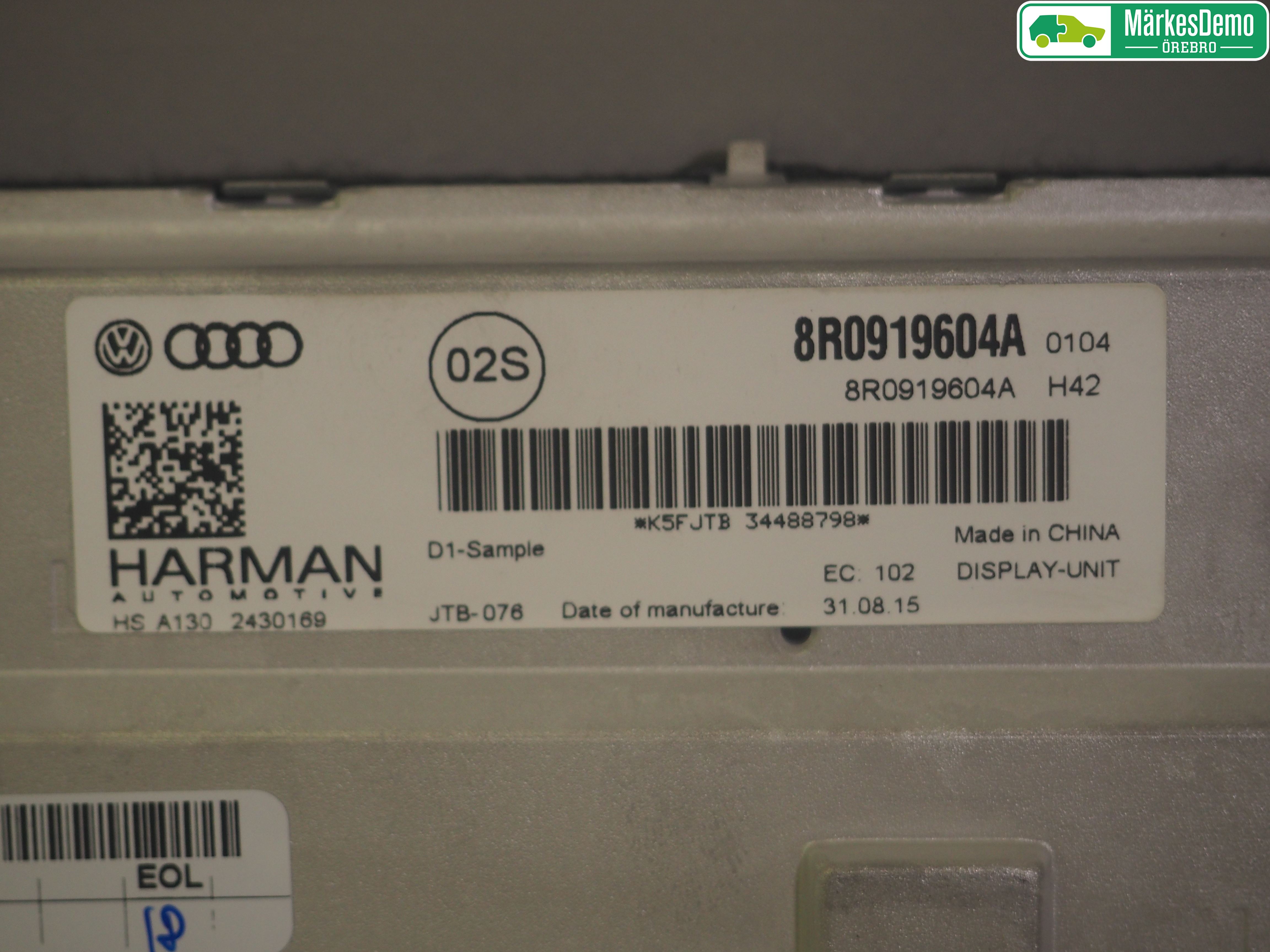 Audi A4 12-15 Multifunktionsdisplay