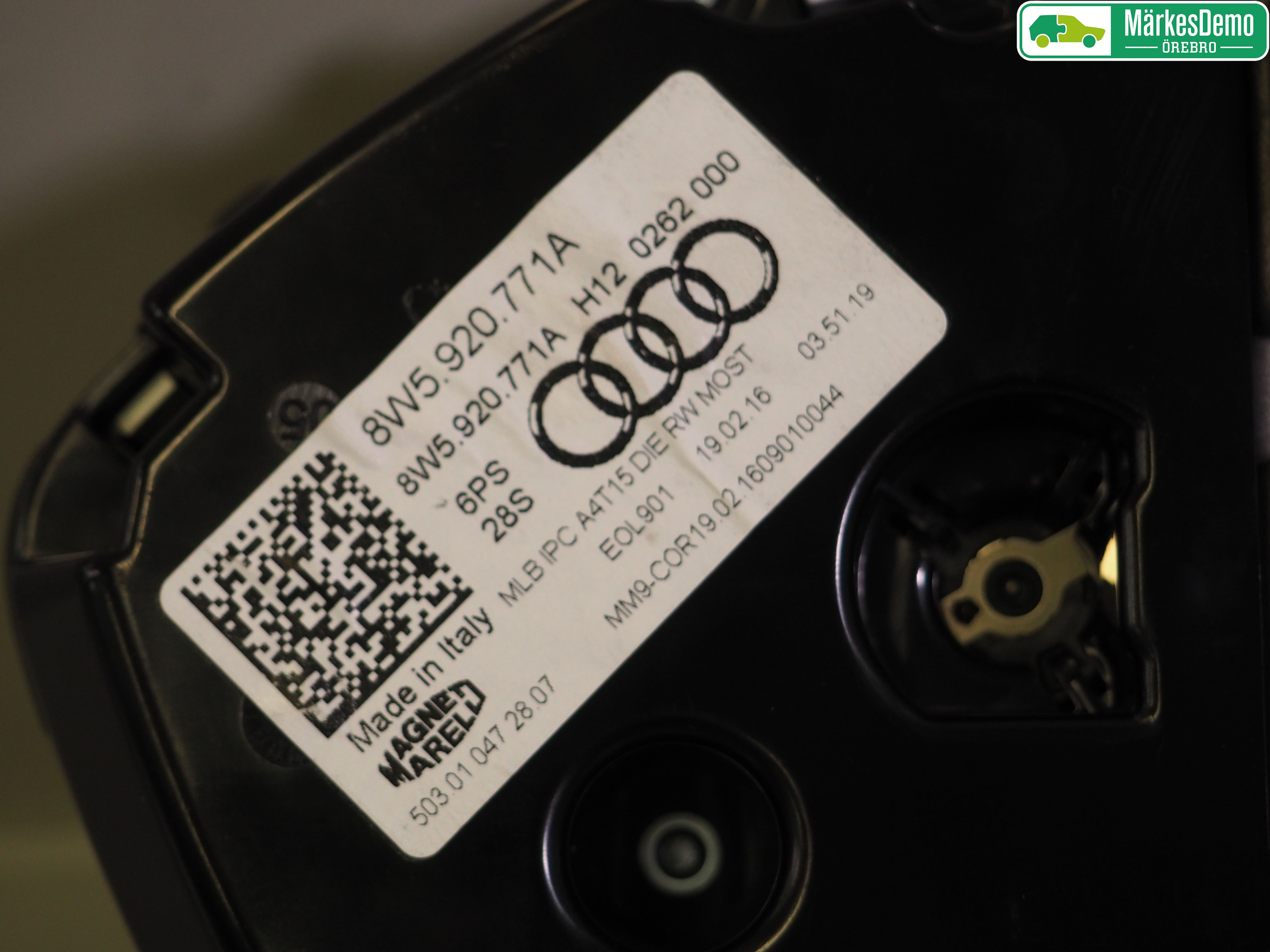 Audi A4/S4 B9 16-19 Instrument Komb