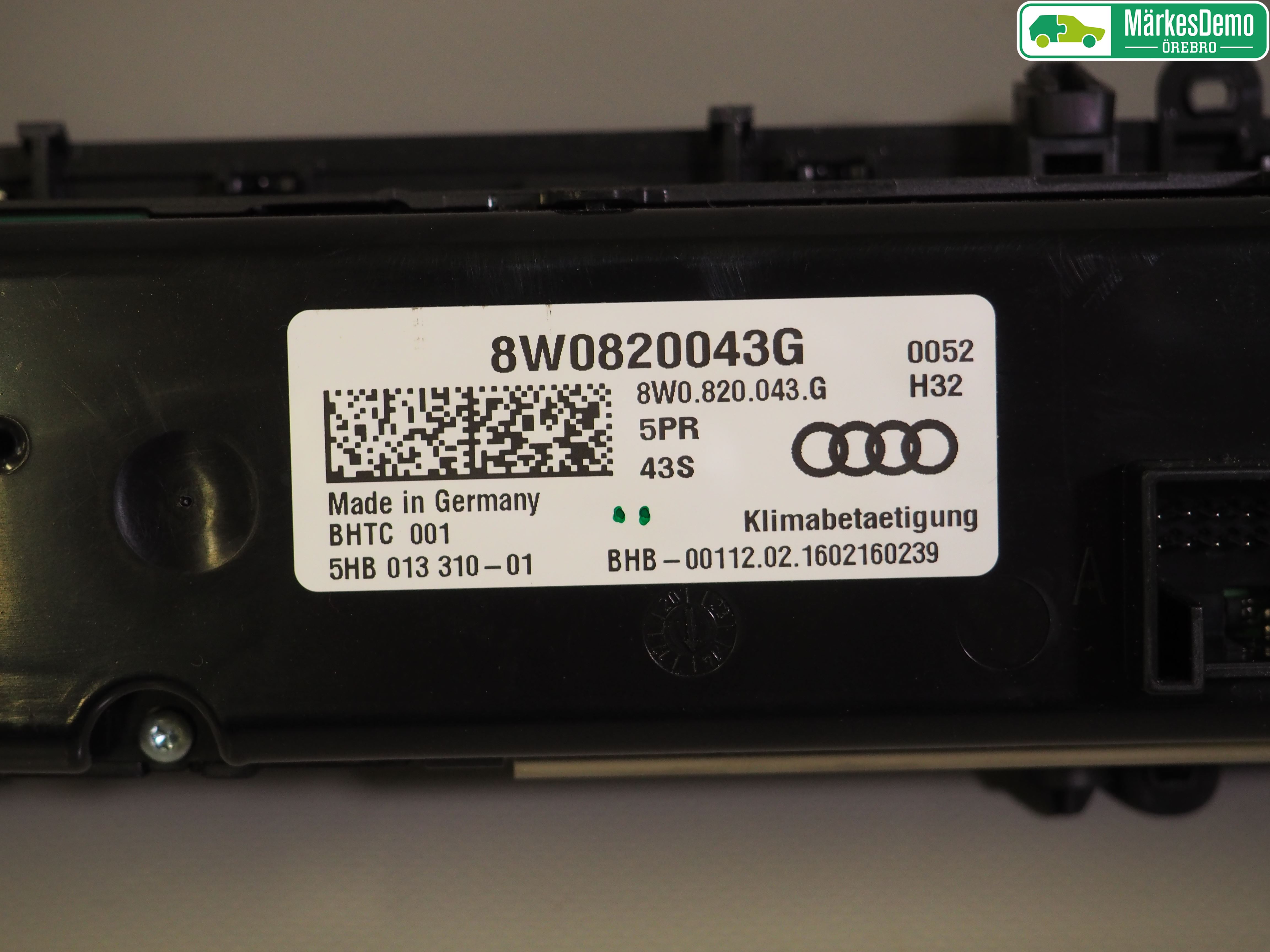 Audi A4/S4 B9 16-19 Ac Styrenhet Ac Manöveren