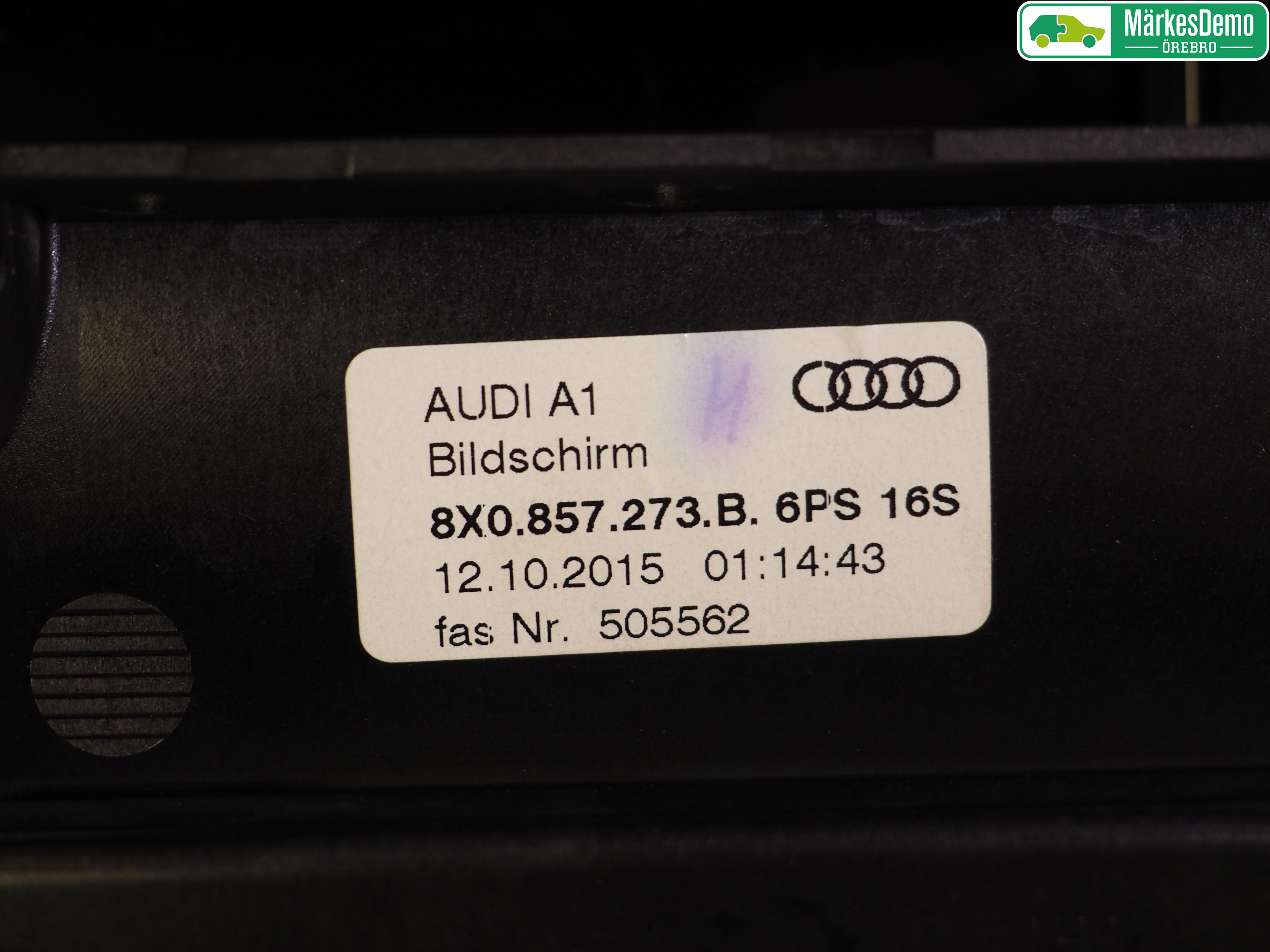 Audi A1/S1 11-18 Bildskärm