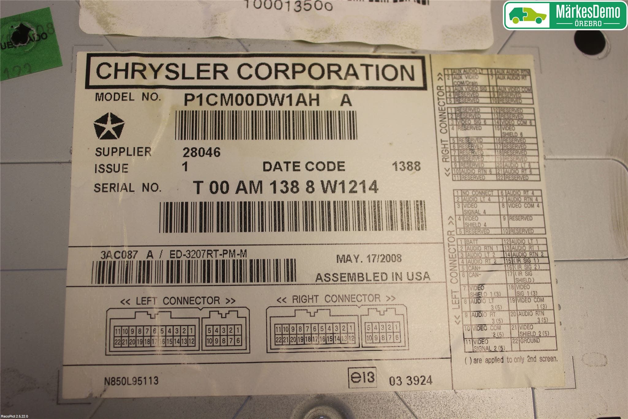 Lancia VOYAGER Multimedia Övrigt