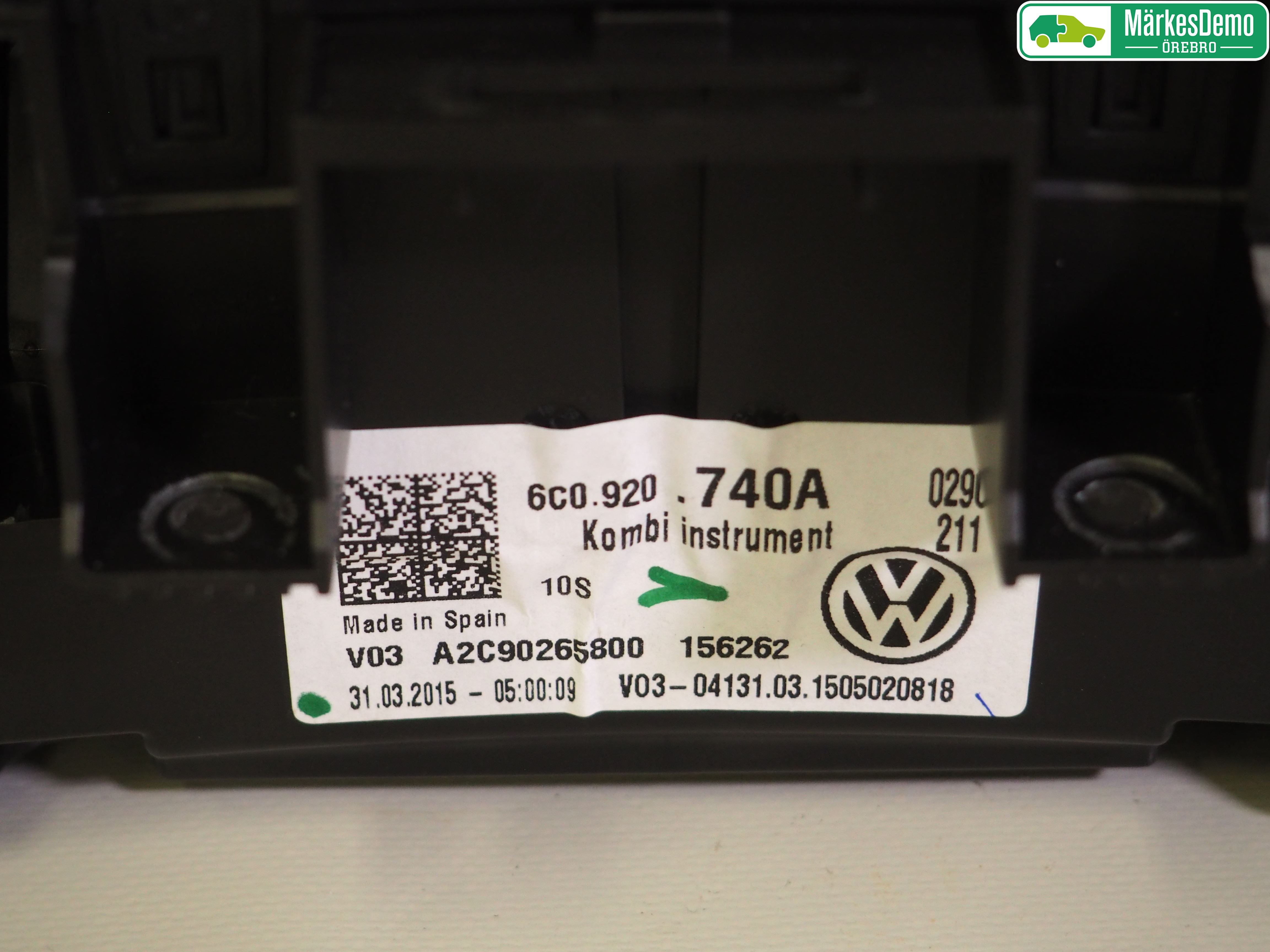 Volkswagen VW POLO 10-17 Instrument Komb