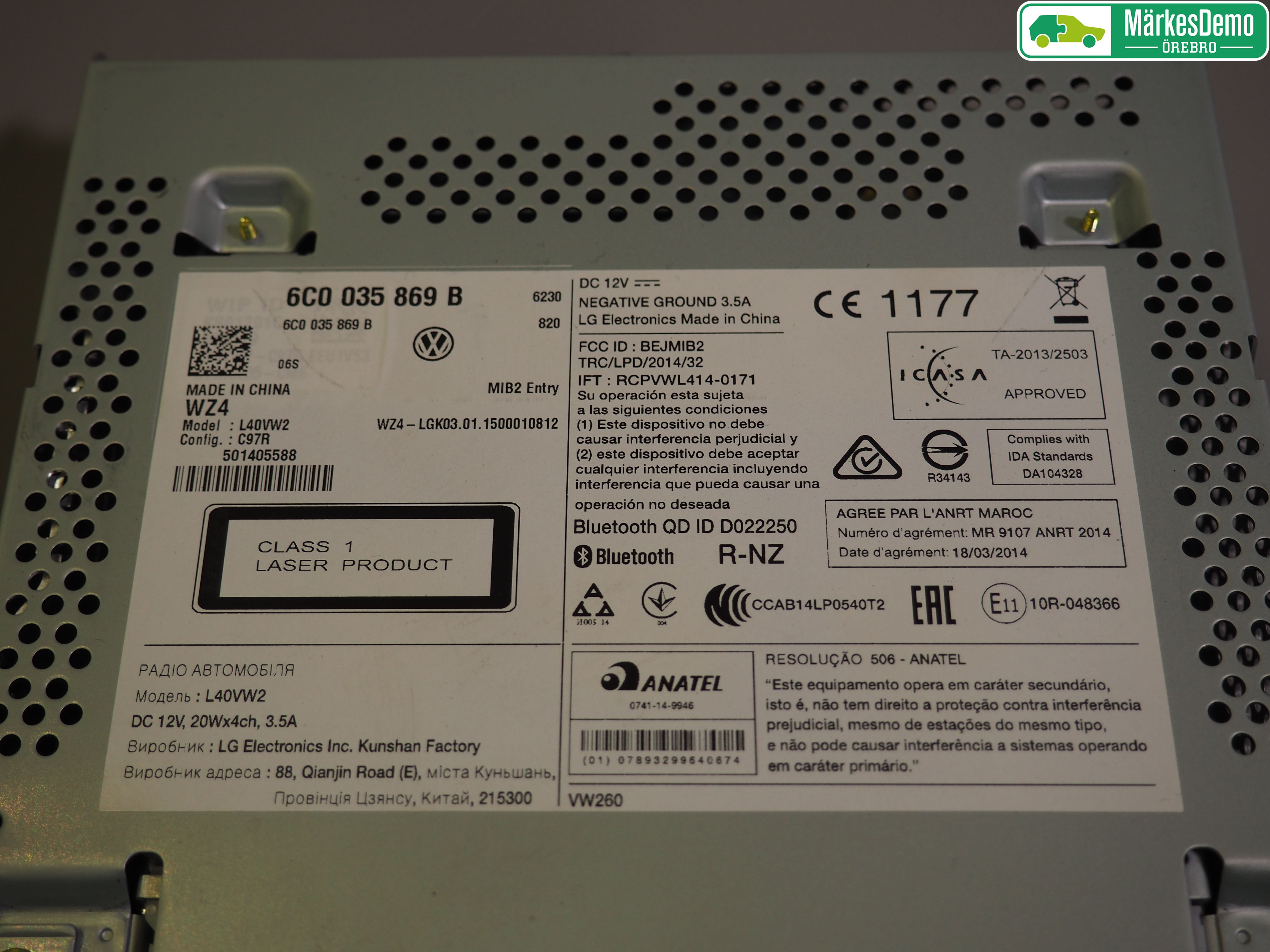 Volkswagen VW POLO 10-17 Radio